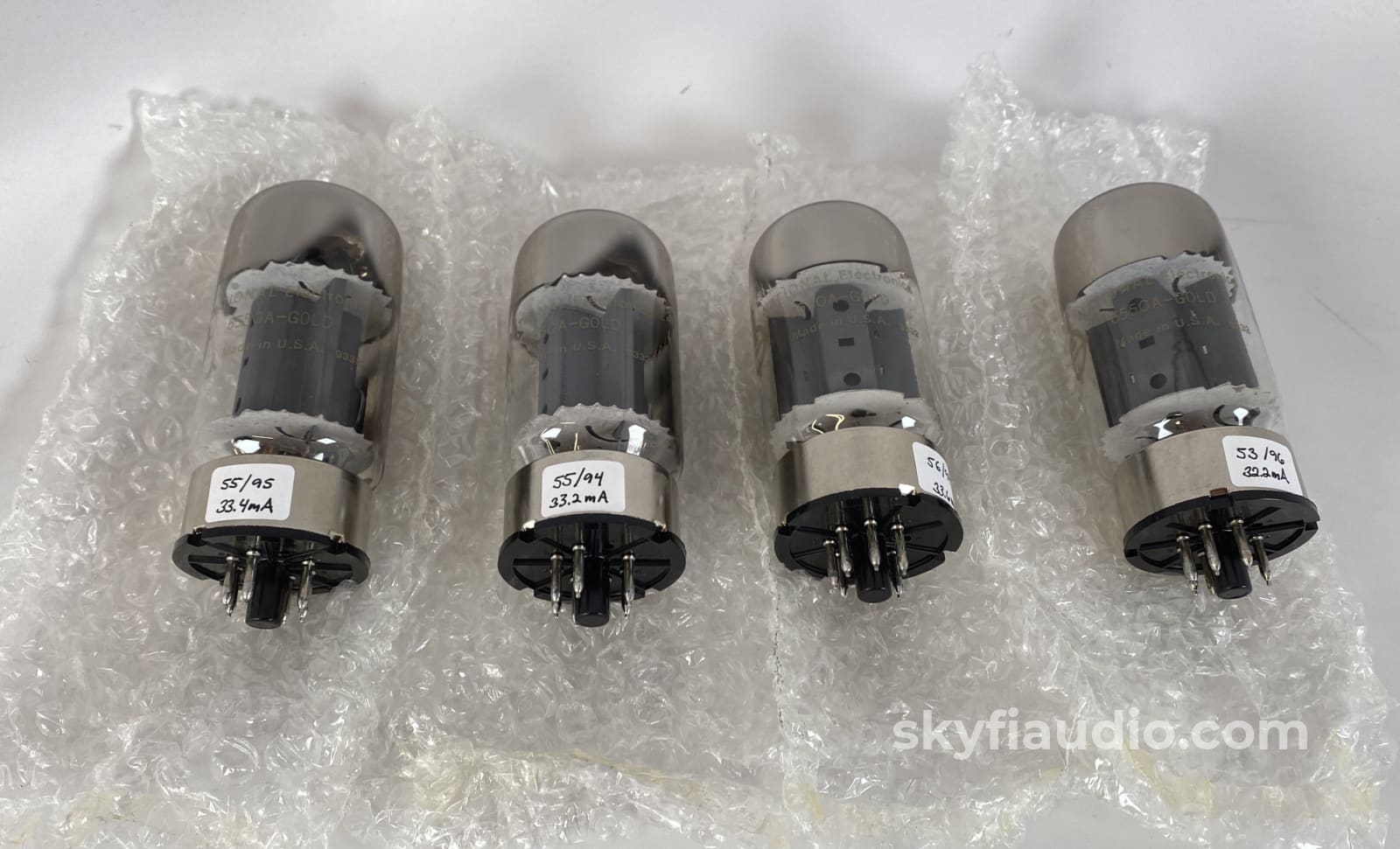 National (Ge) 6550 Gold Line Tubes (Matched Quad) New Old Stock (Nos) Accessory