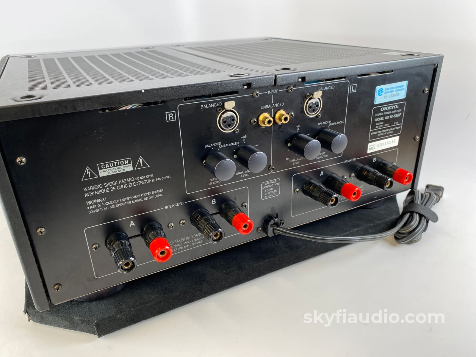 Onkyo M-588F Stereo Power Amplifier - Huge Meters Wow 200Wpc