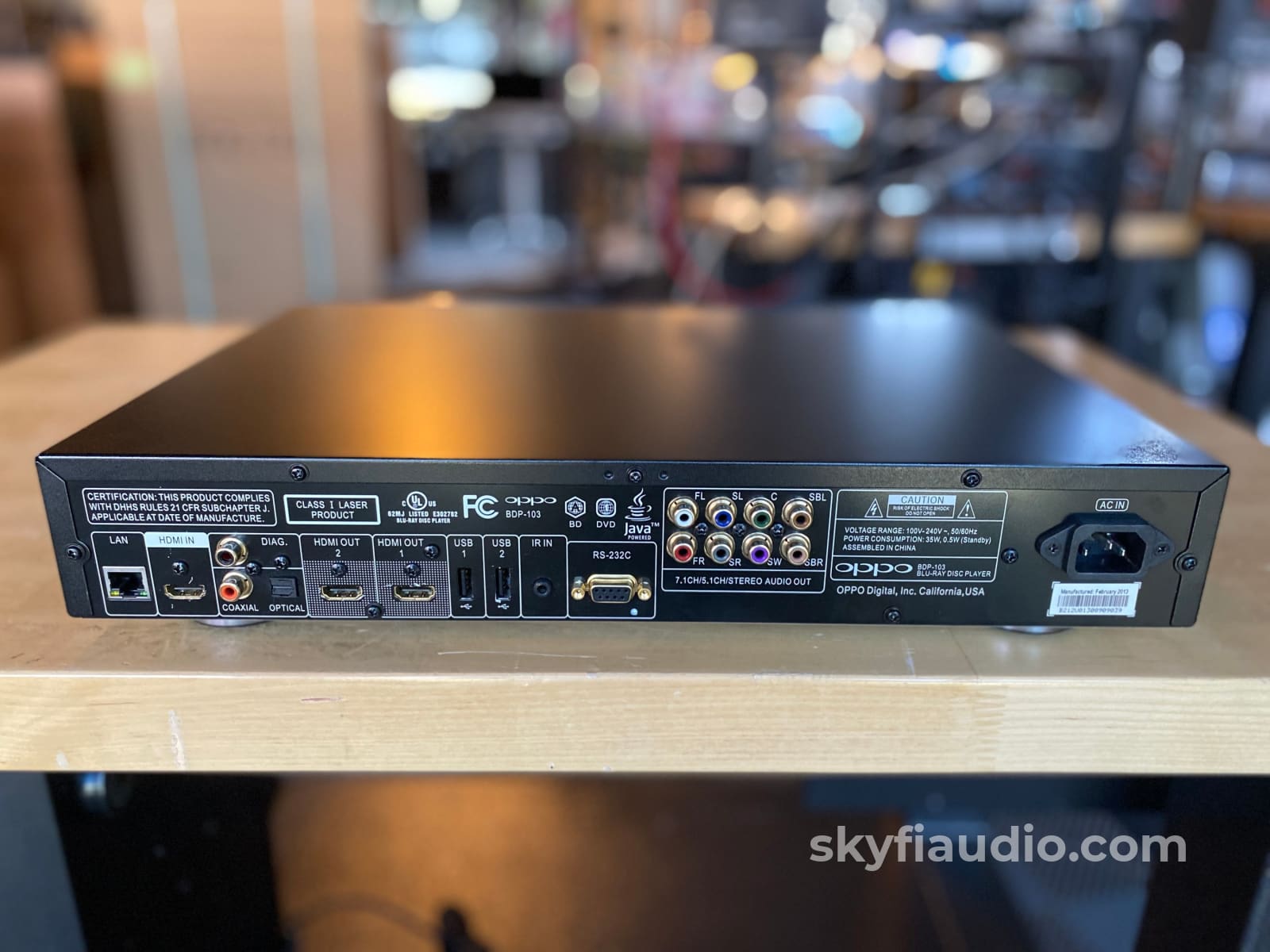 Oppo Bdp-103D Bluray Sacd Cd Dvd Streamer - Super Clean + Digital