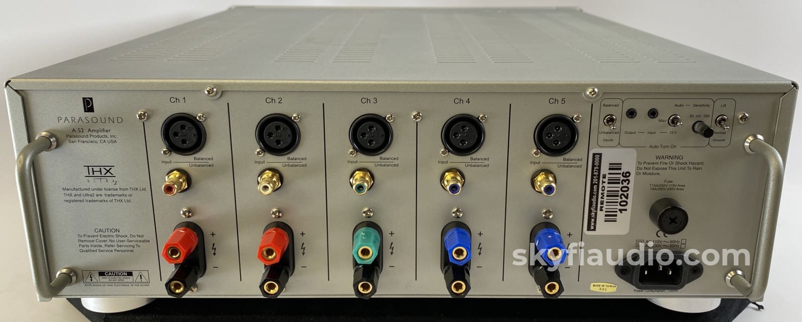 Parasound Halo A 52 - 5-Channel Power Amplifier Thx Ultra2 Certification