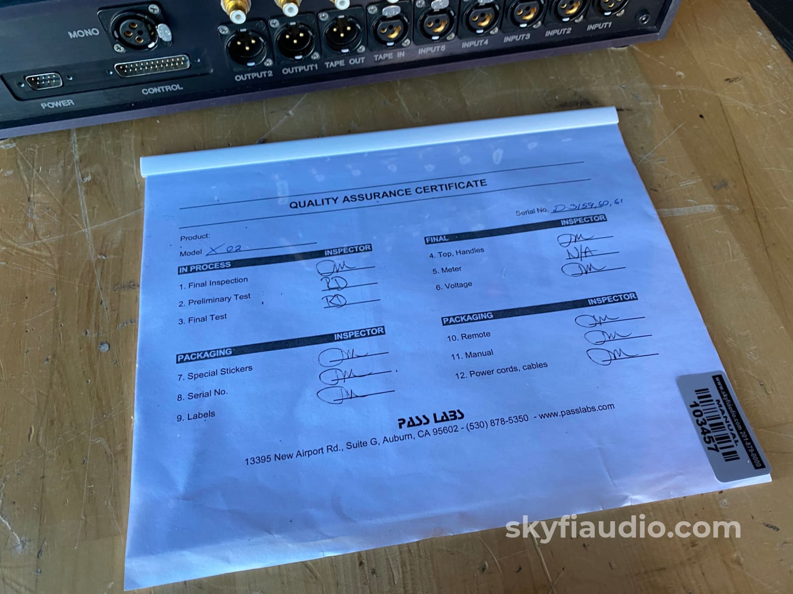 Pass Labs X0.2 Dual Mono Line Stage Preamplifier Three Chassis