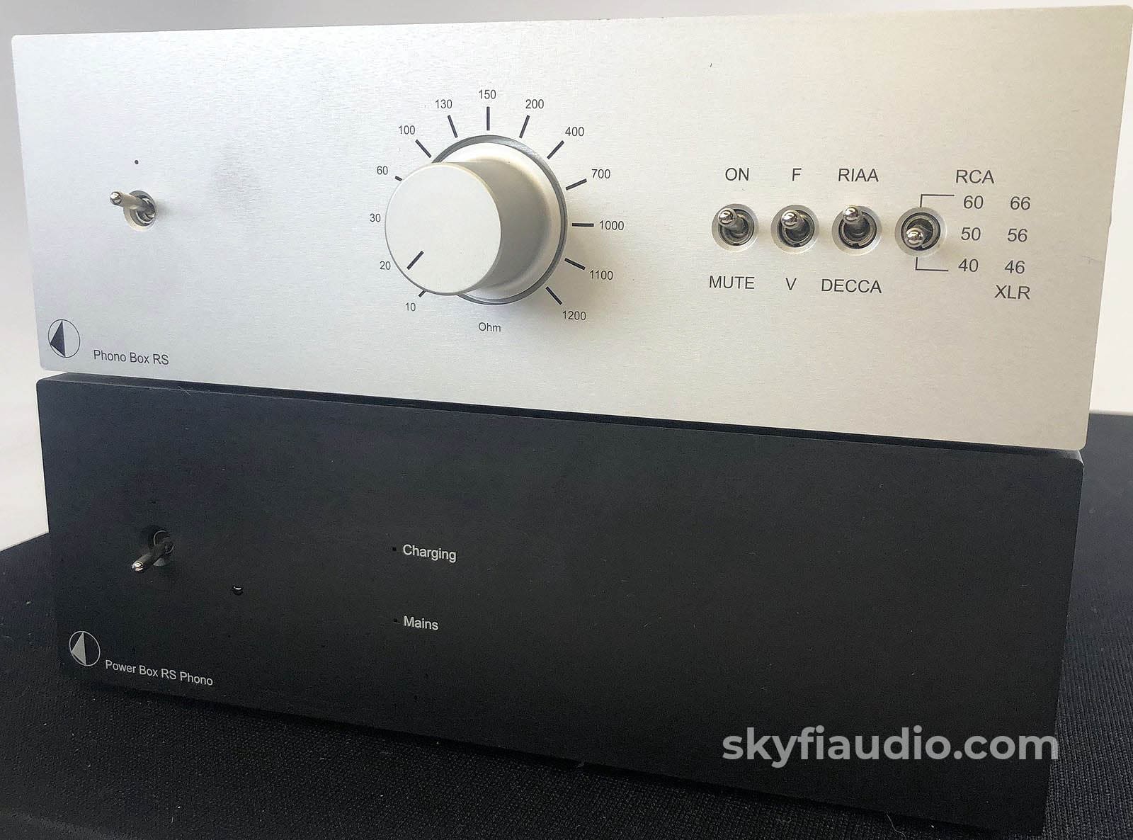 Pro-Ject Phono Box Rs - With Power Outboard Battery Based Supply Complete Set Preamplifier