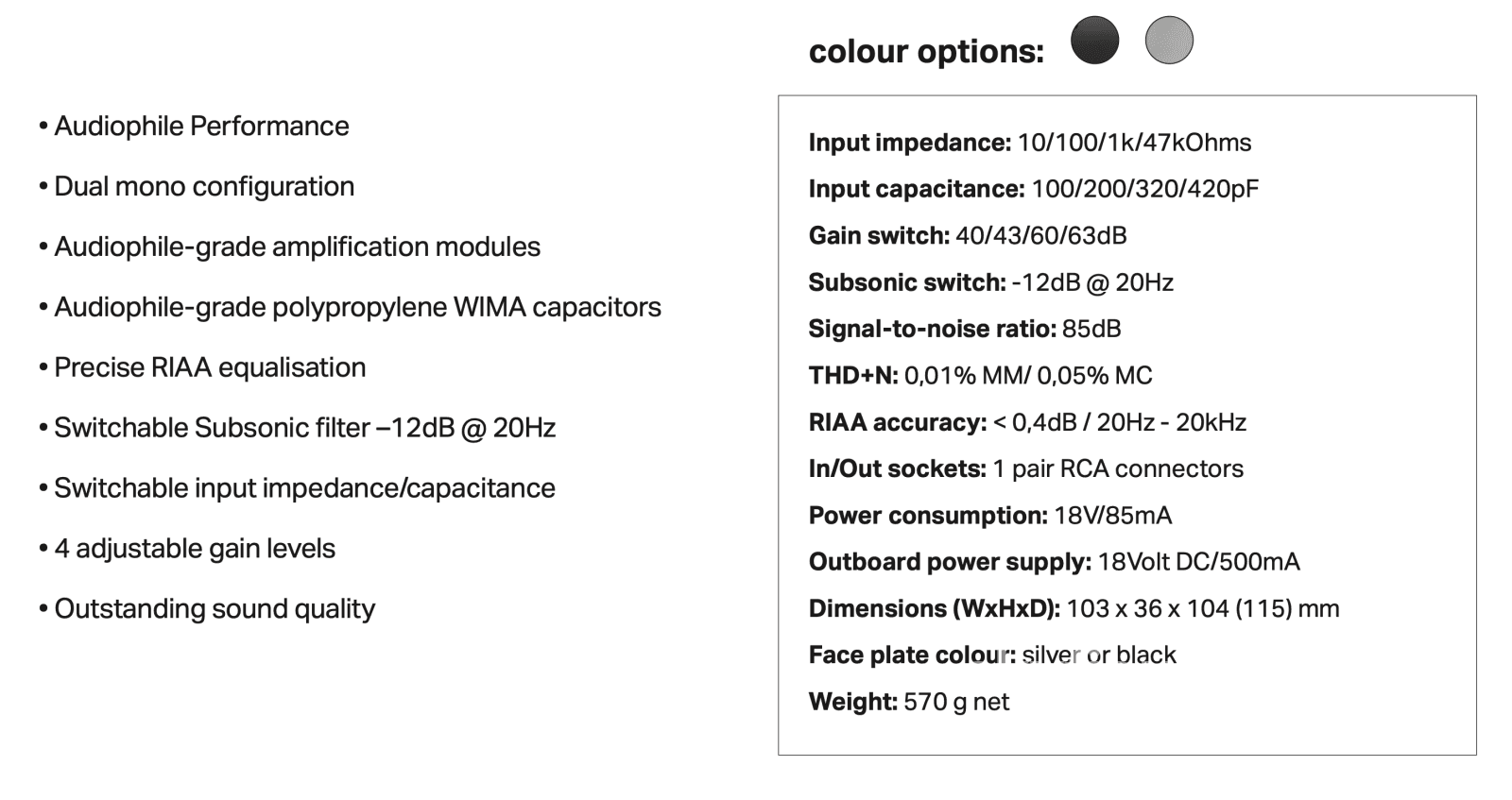 Pro-Ject Phono Box S2 Preamp For Mc And Mm Preamplifier