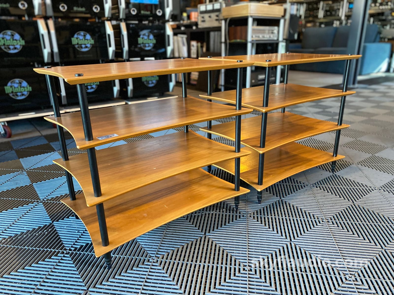 Quadraspire Q4 Evo - Two 4-Shelf Racks In Solid Natural Bamboo Accessory