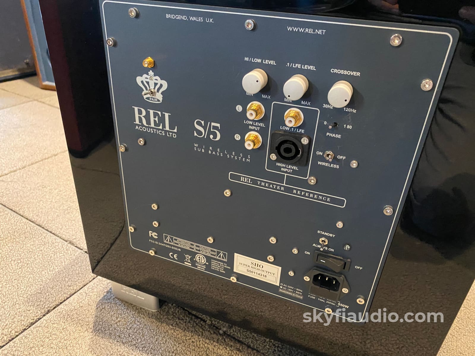 Rel Acoustics S/5 Sho (Super High Output) Subwoofer Speakers