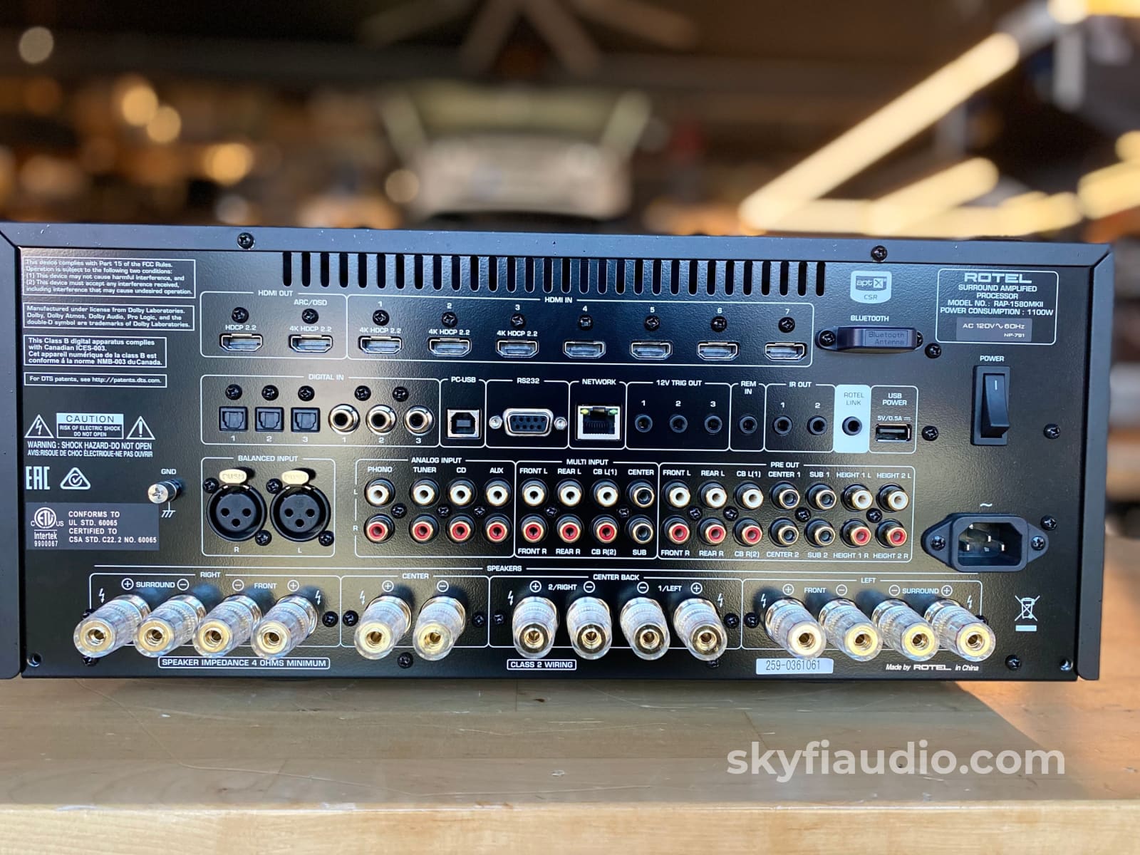 Rotel Rap-1580Mkii Home Theater Processor Amplifier - Complete Dirac Atmos