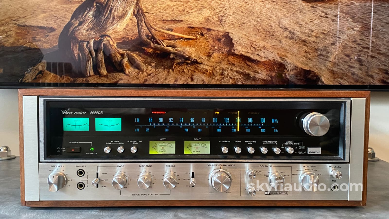 Sansui 9090Db Receiver - Fully Restored With New Walnut Veneer Integrated Amplifier