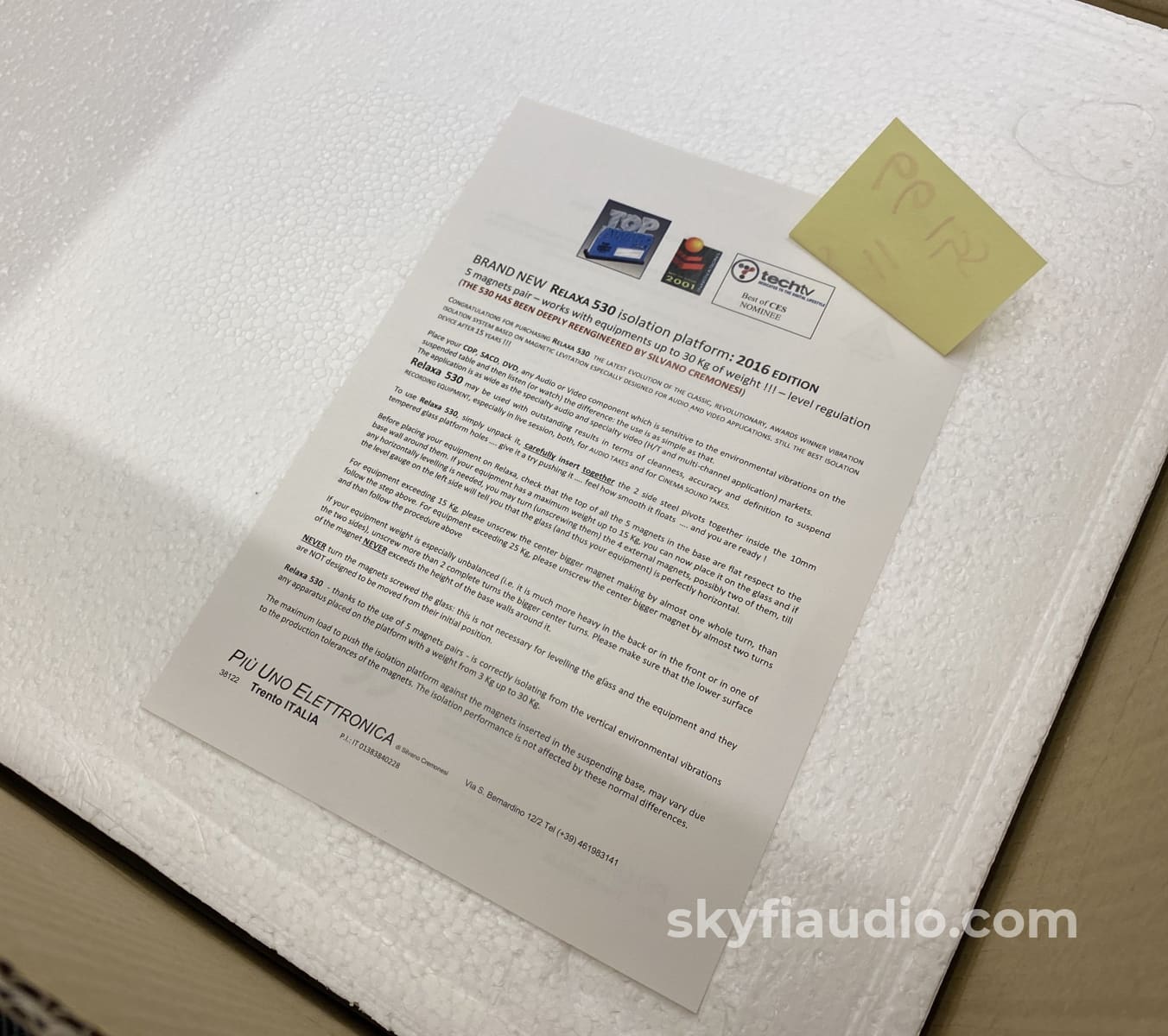 Sap Audio Relaxa 530 - Magnetic Levitation Isolation Platform New In Box Accessory