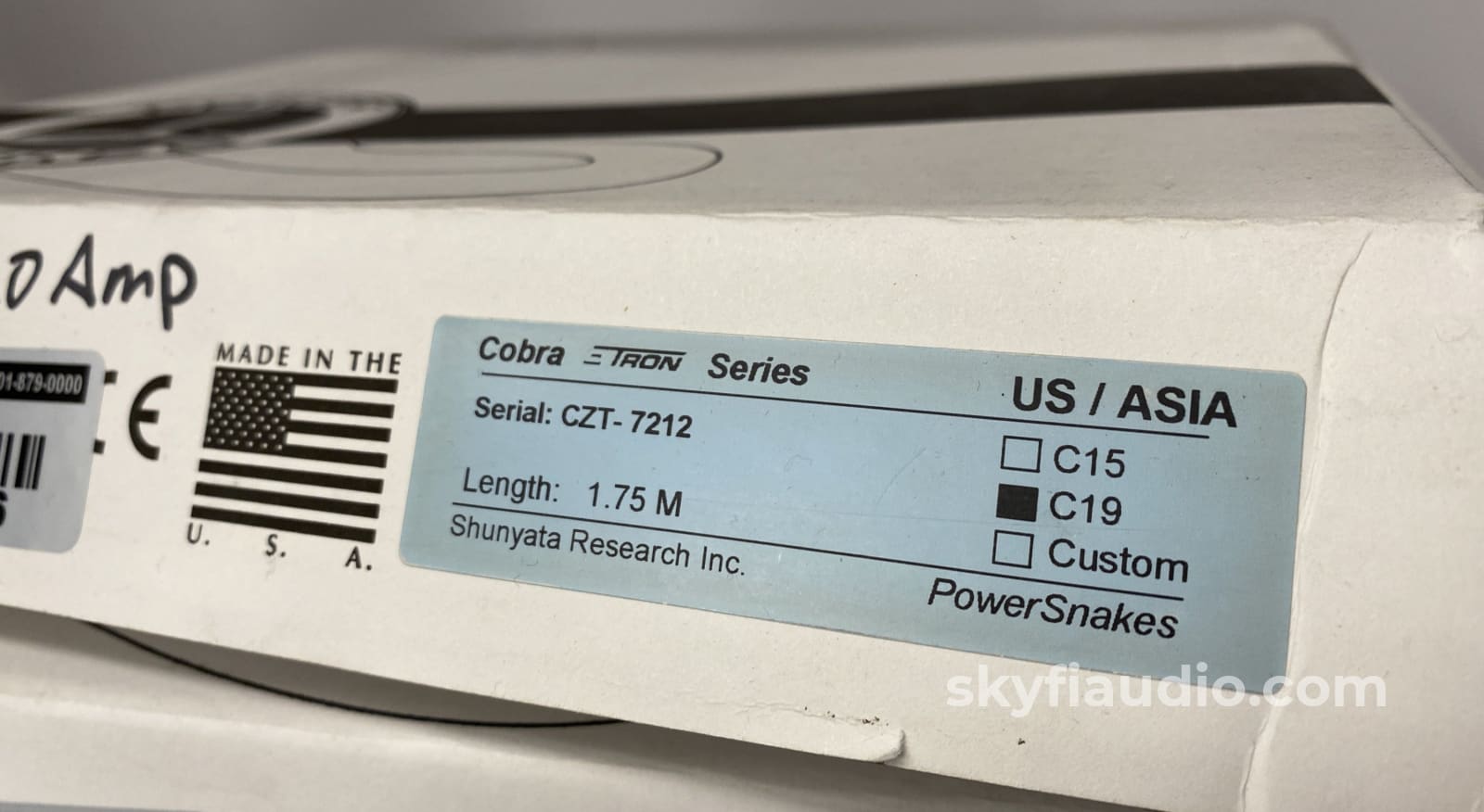 Shunyata Research - Cobra Zi-Tron C19 Power Cord With 20A Plug 1.75M Cables