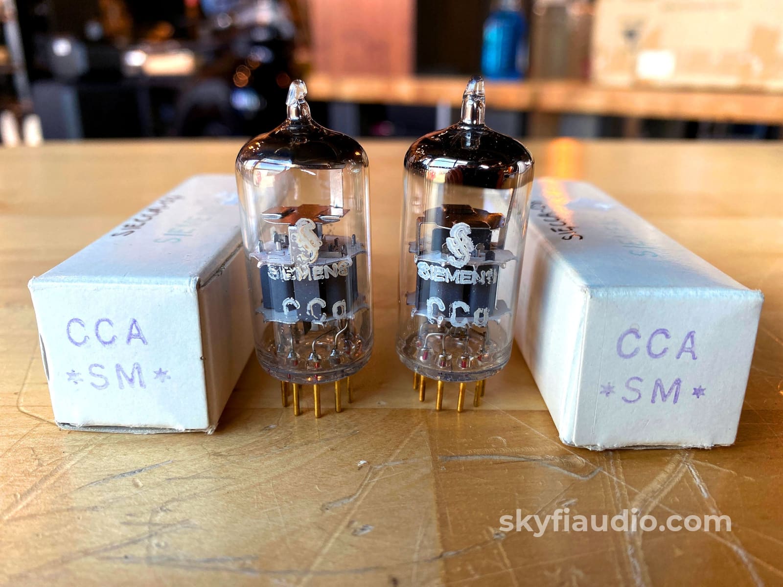 Siemens Cca *Sm* (6922) Germany - Gold Pin Box Plate Tubes Matched Pair Accessory