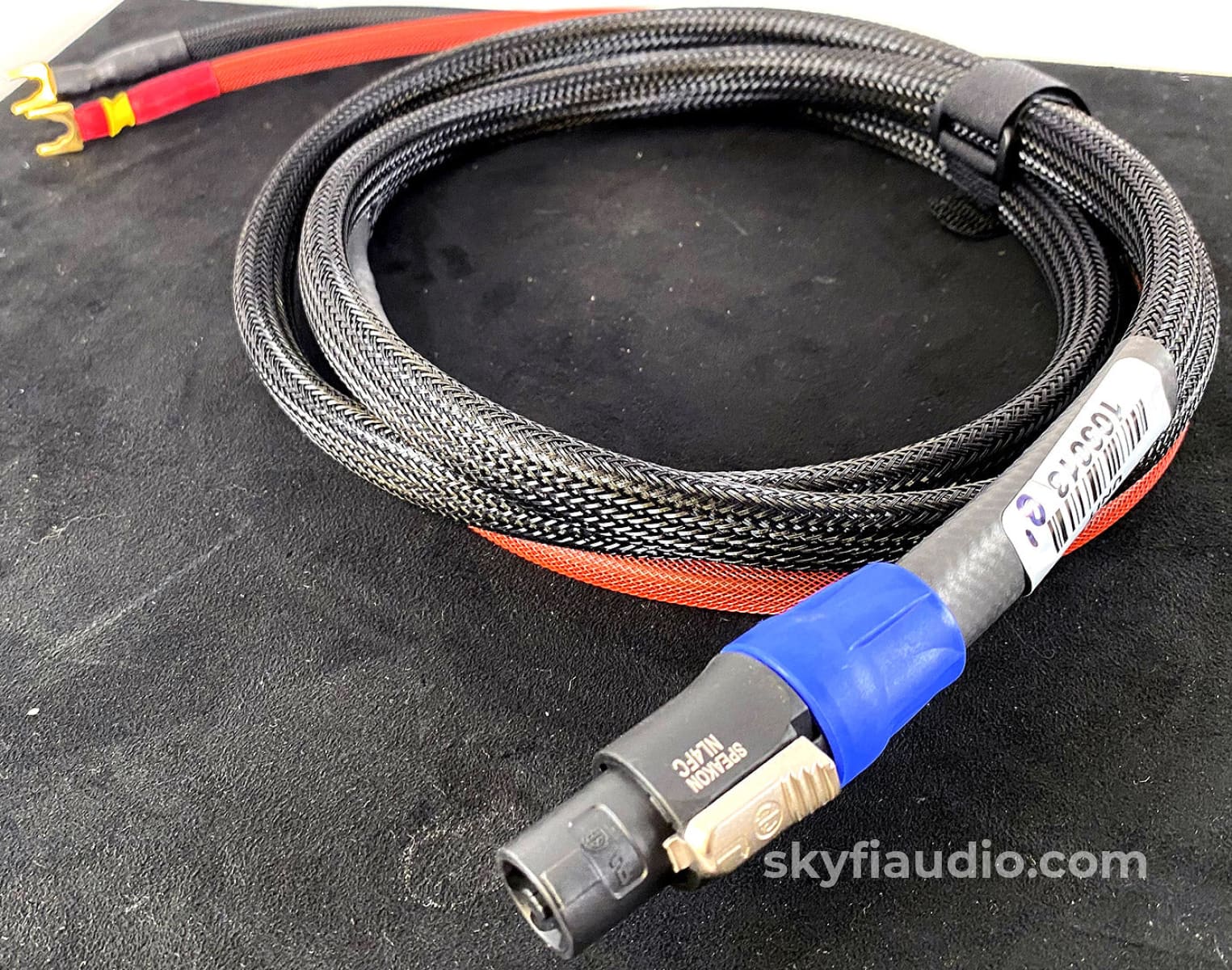 Signal Cable - Custom Rel Subwoofer With Speakon Connector To Spades 8 Feet Cables