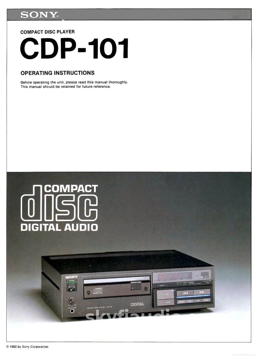 Sony Cdp-101 Worlds First Cd Player - A Piece Of Audio History And Working Perfectly + Digital
