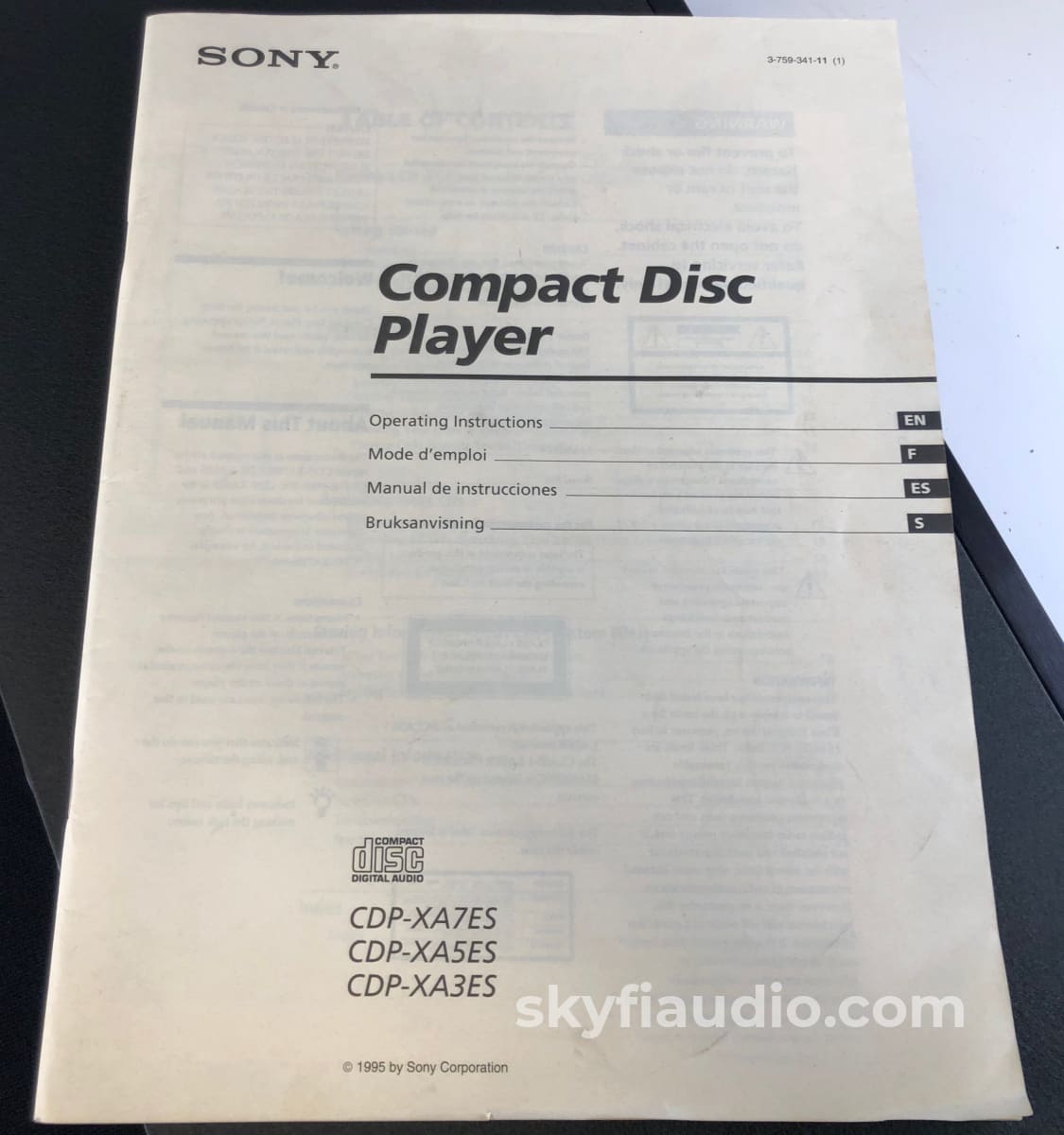 Sony Cdp-Xa7Es Cd Player - One Of The Best From The 1990S With Remote + Digital