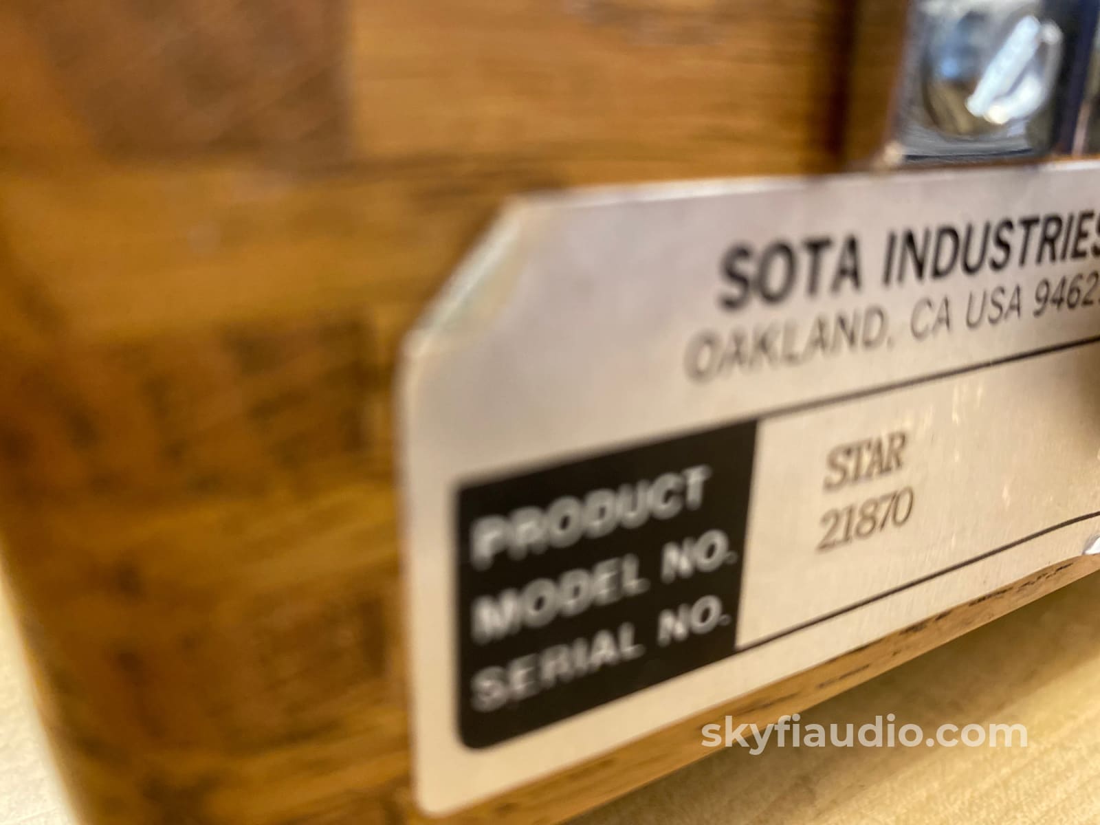 Sota Star Vintage Turntable With Vacuum Platter And New Sumiko Cartridge