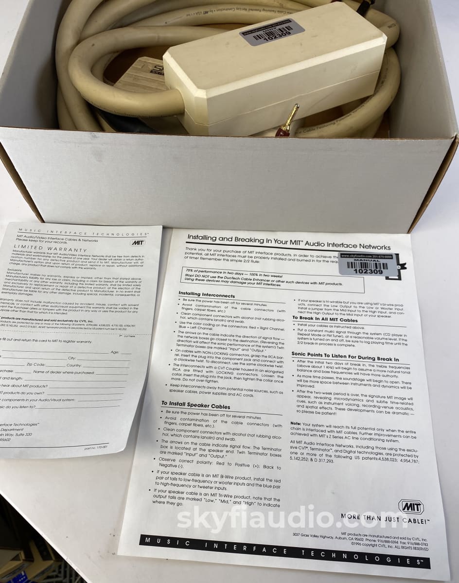 Spectral Mh-750 Ultralinear Speaker Interface Cables W/Mit Terminator Technology - 8