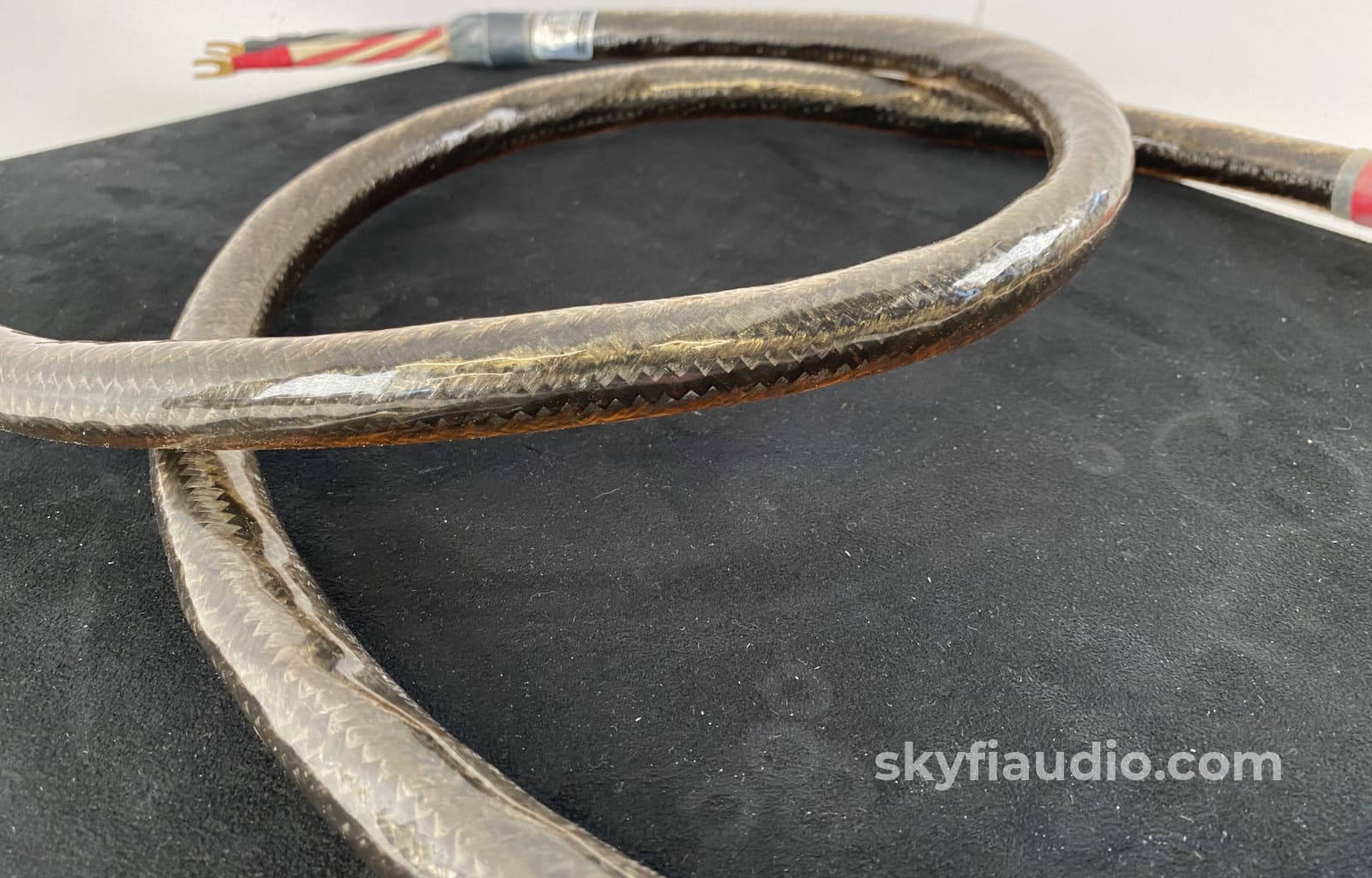 Straight Wire Black Silc Speaker Cables - 1 Meter Length Perfect For Monoblocks