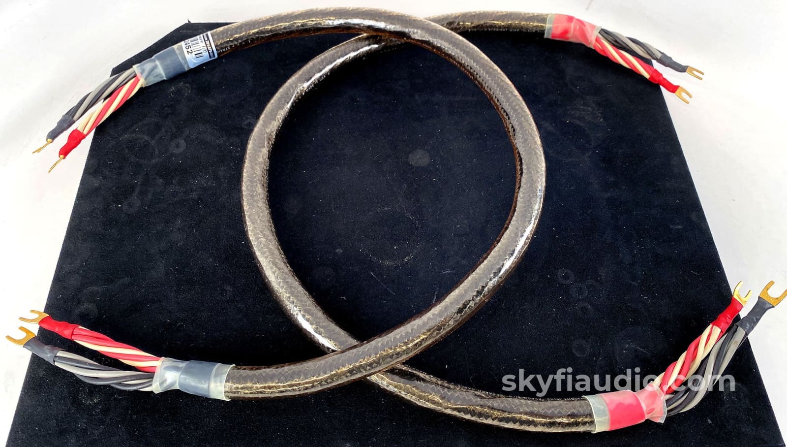 Straight Wire Black Silc Speaker Cables - 1 Meter Length Perfect For Monoblocks