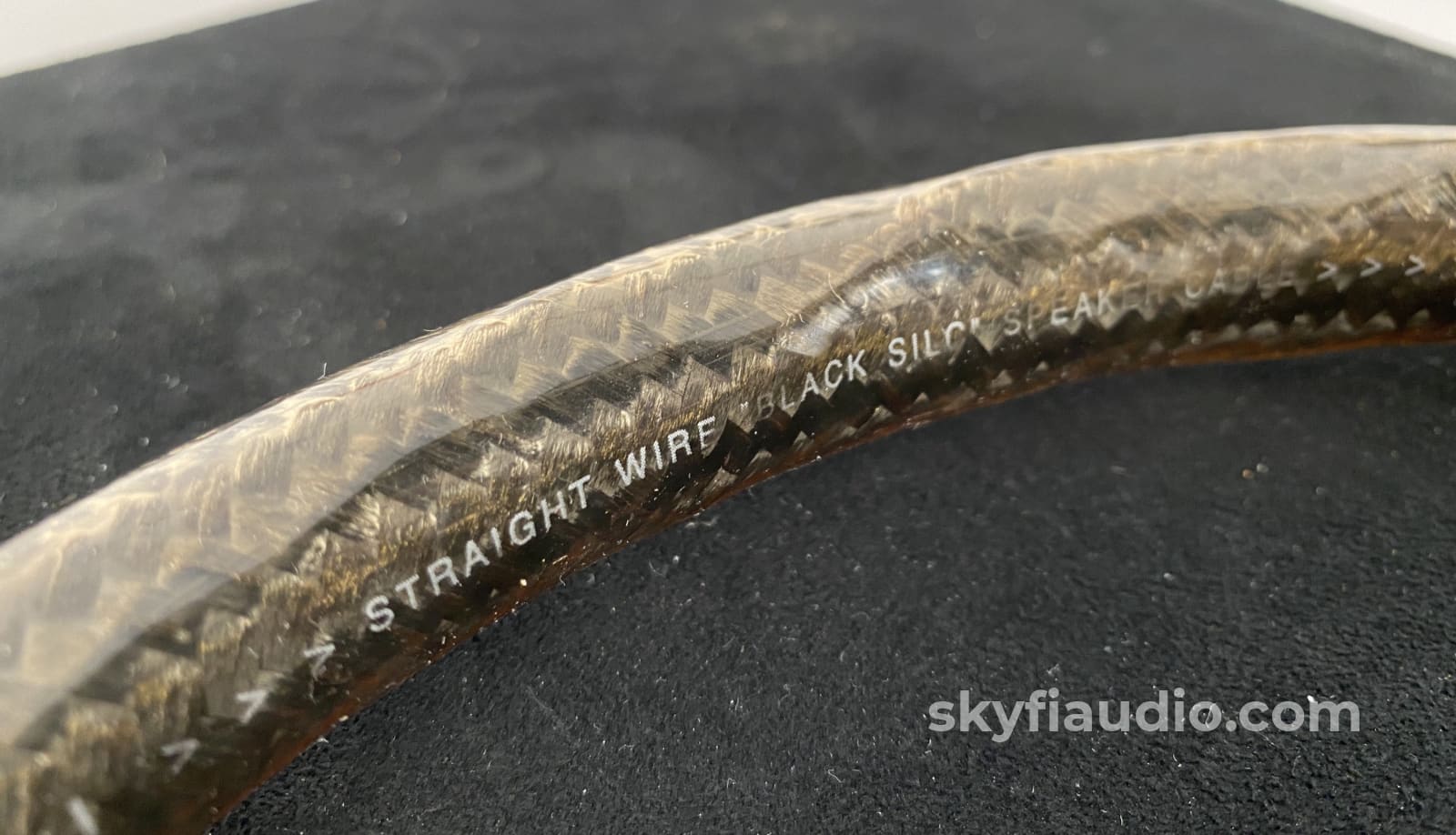 Straight Wire Black Silc Speaker Cables - 1 Meter Length Perfect For Monoblocks