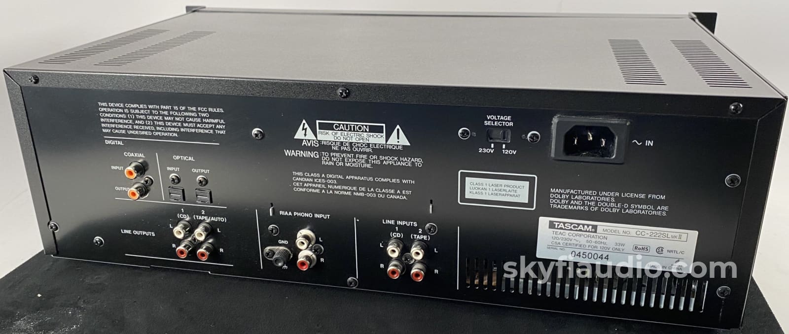 Tascam Cc-222Slmkii - Cd Recorder / Cassette Combination Deck + Digital