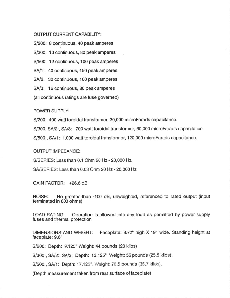 Threshold Sa/3 Stasis Amplifier - 50 Glorious Class A Watts