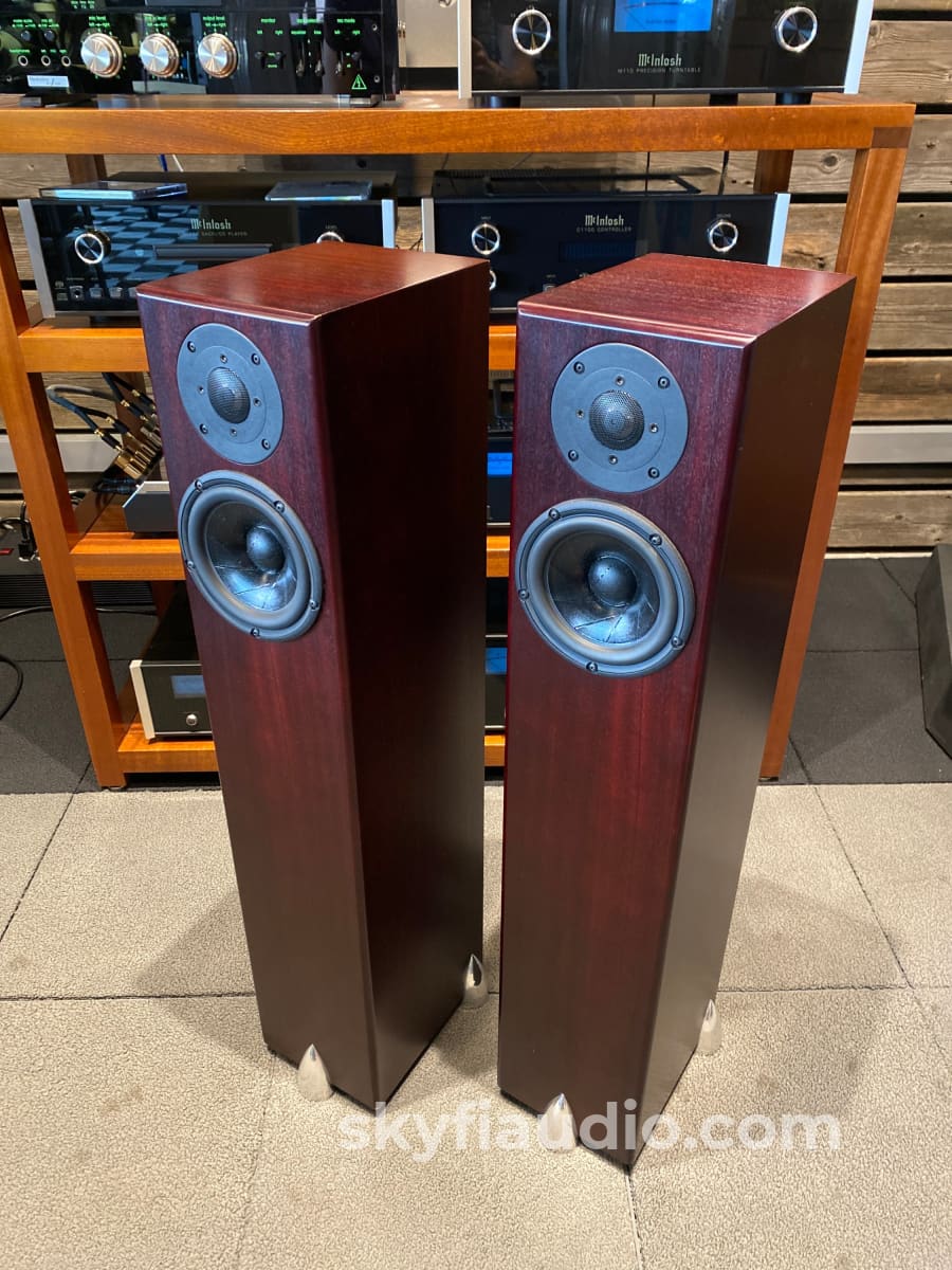 Totem Hawk Floorstanding Speakers - Deep Mahogany Finish