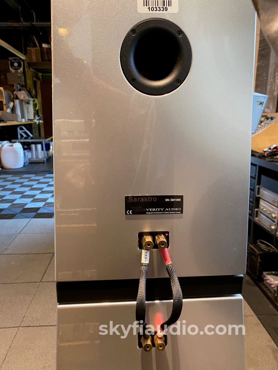 Verity Audio Sarastro 3-Way Speakers In Special Order Silver Finish Rare Aluminum Ribbon Tweeters!