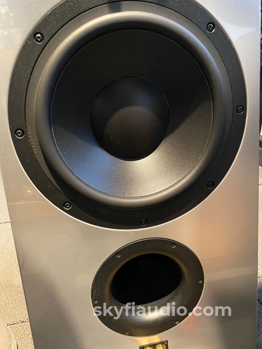 Verity Audio Sarastro 3-Way Speakers In Special Order Silver Finish Rare Aluminum Ribbon Tweeters!