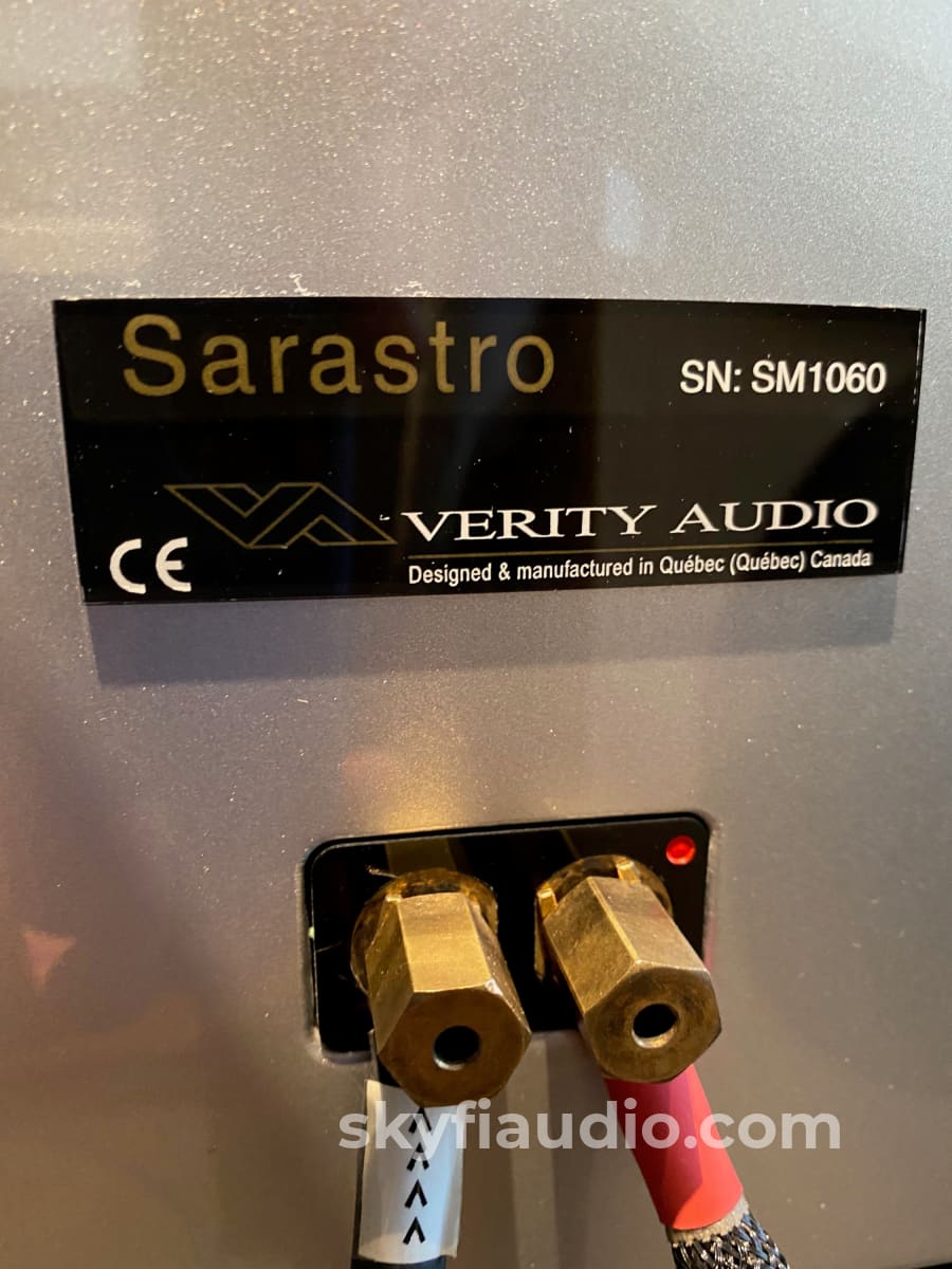 Verity Audio Sarastro 3-Way Speakers In Special Order Silver Finish Rare Aluminum Ribbon Tweeters!
