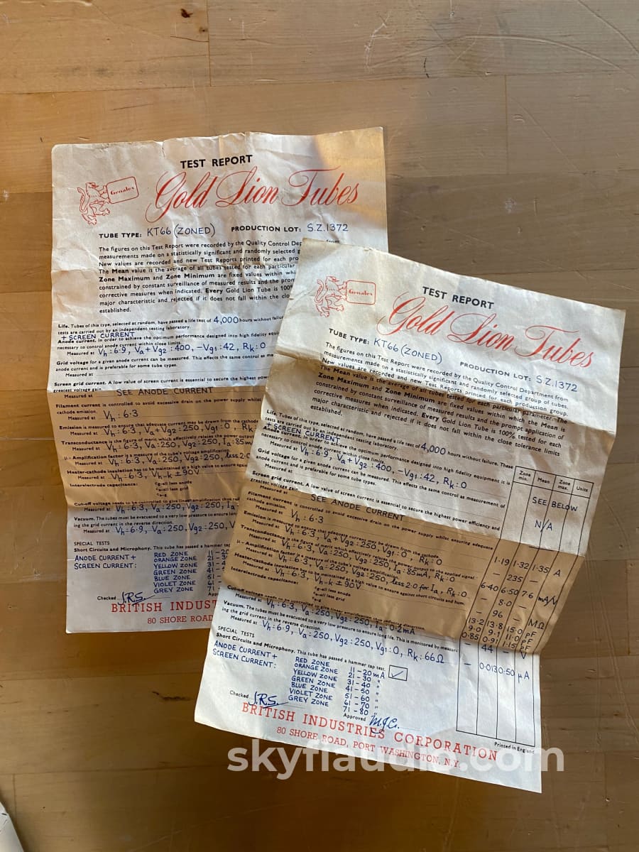 Vintage Original Genalex Gold Lion Kt66 Tubes - Strong Testing Matched Pair Boxes Ue Accessory