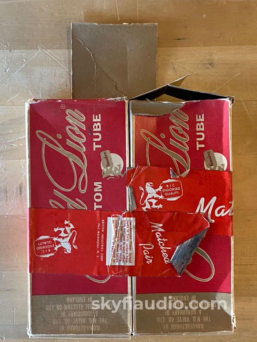 Vintage Original Genalex Gold Lion Kt66 Tubes - Strong Testing Matched Pair Boxes Ue Accessory