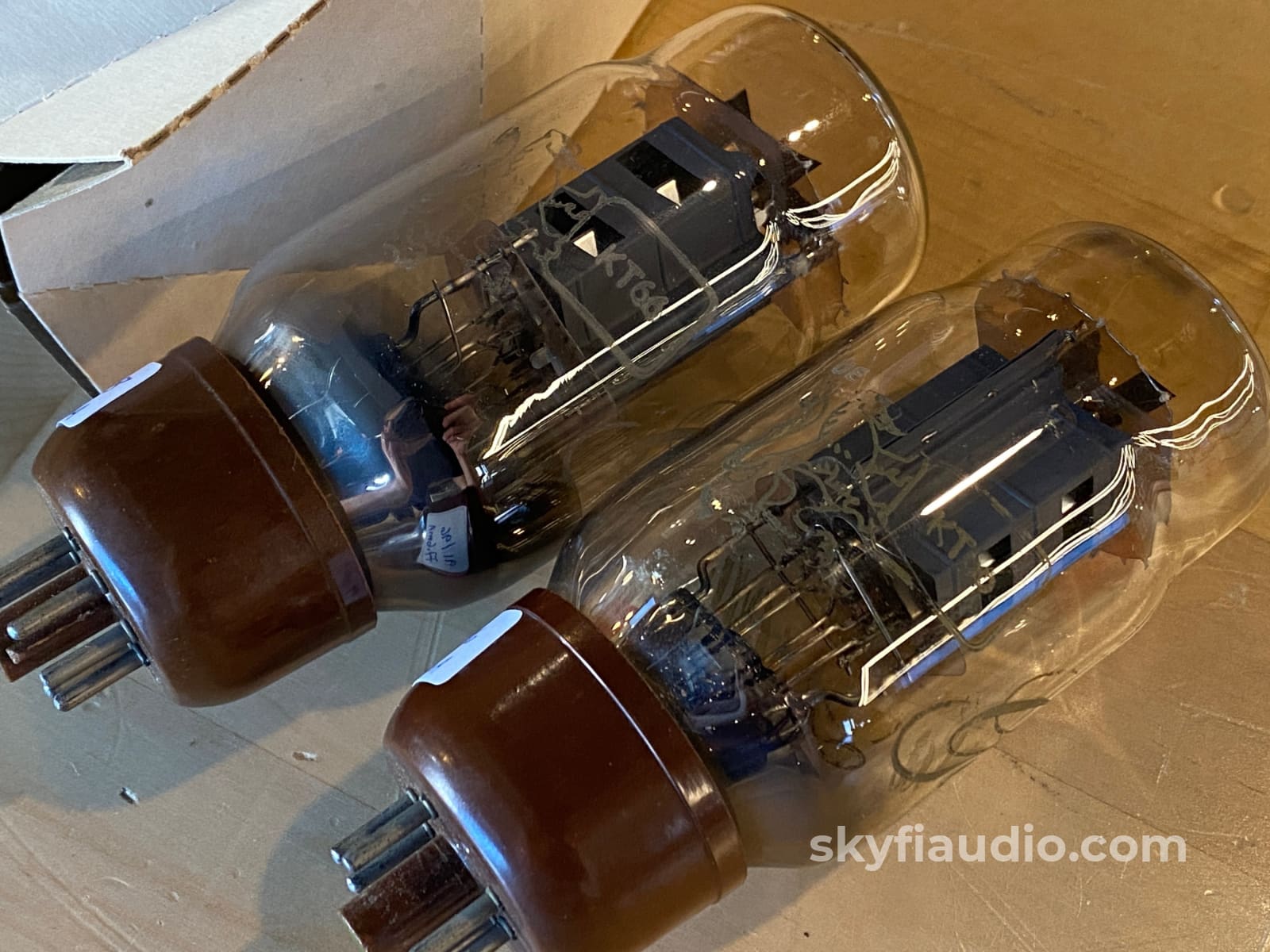 Vintage Original Genalex Gold Lion Kt66 Tubes - Strong Testing Matched Pair Boxes Ue Accessory