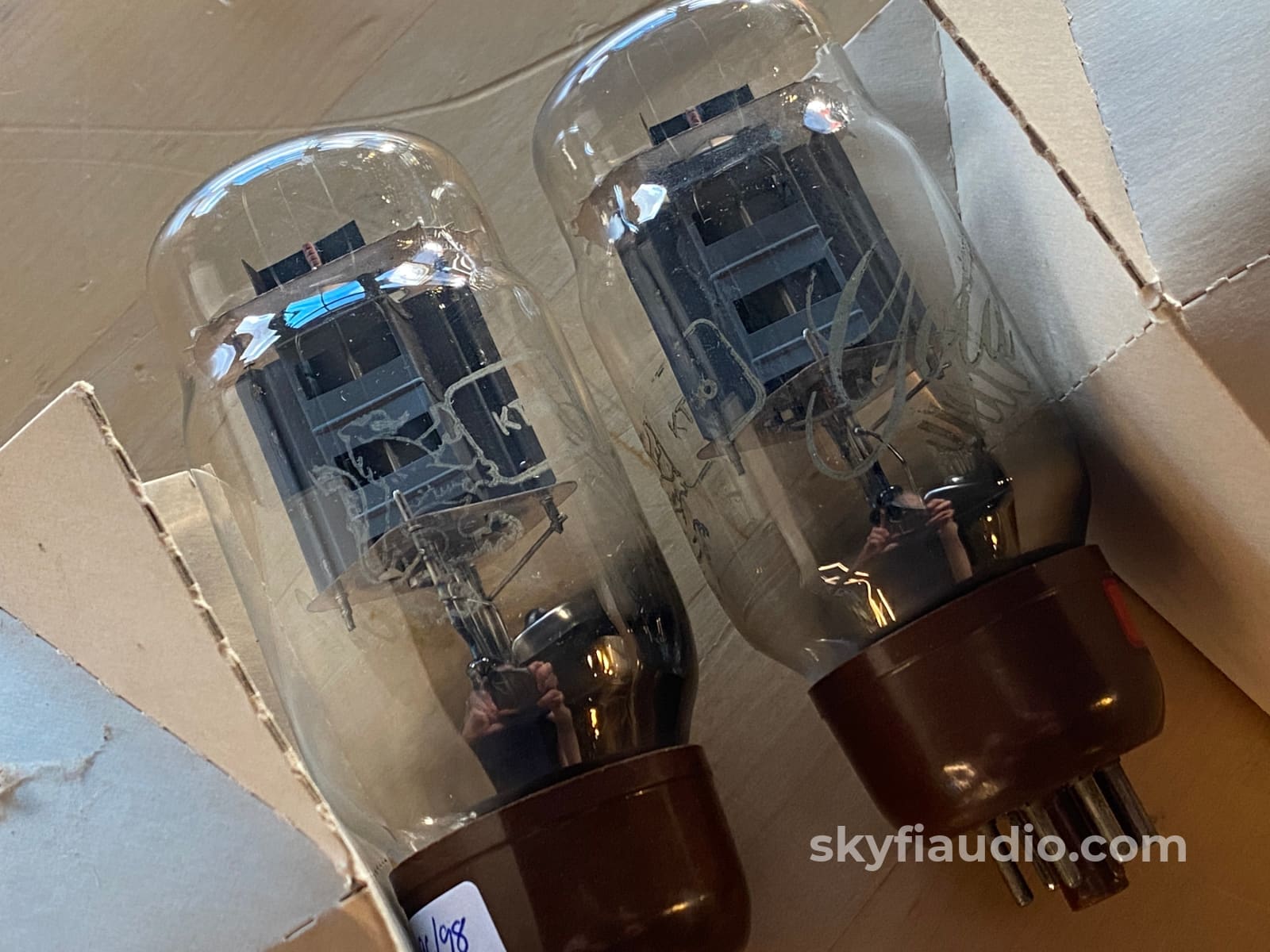 Vintage Original Genalex Gold Lion Kt66 Tubes - Strong Testing Matched Pair Boxes Ue Accessory