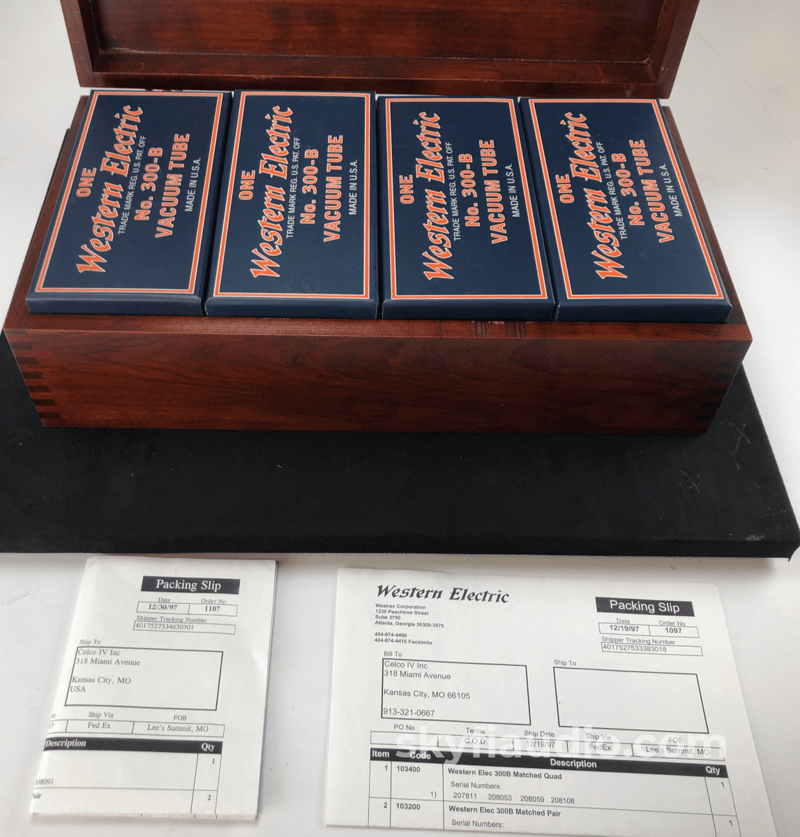 Western Electric No. 300-B Re-Issue Nos Tubes - New Matched Quad Set (Set 2 Of 2) Accessory