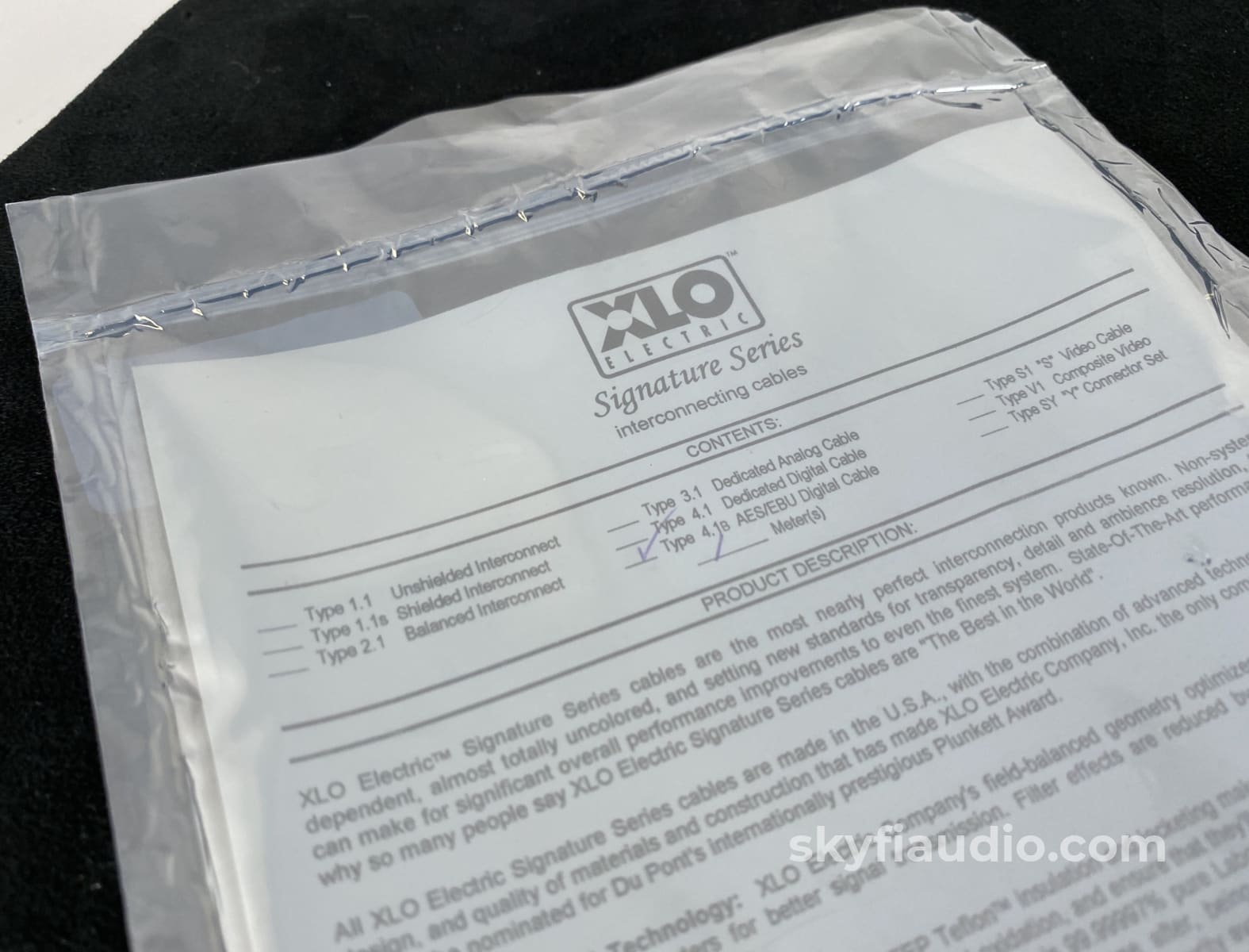 Xlo Signature Series Type 4.1B Digital Aes/Ebu Interconnect (Xlr) - Like New In Packaging 1M (1 Of