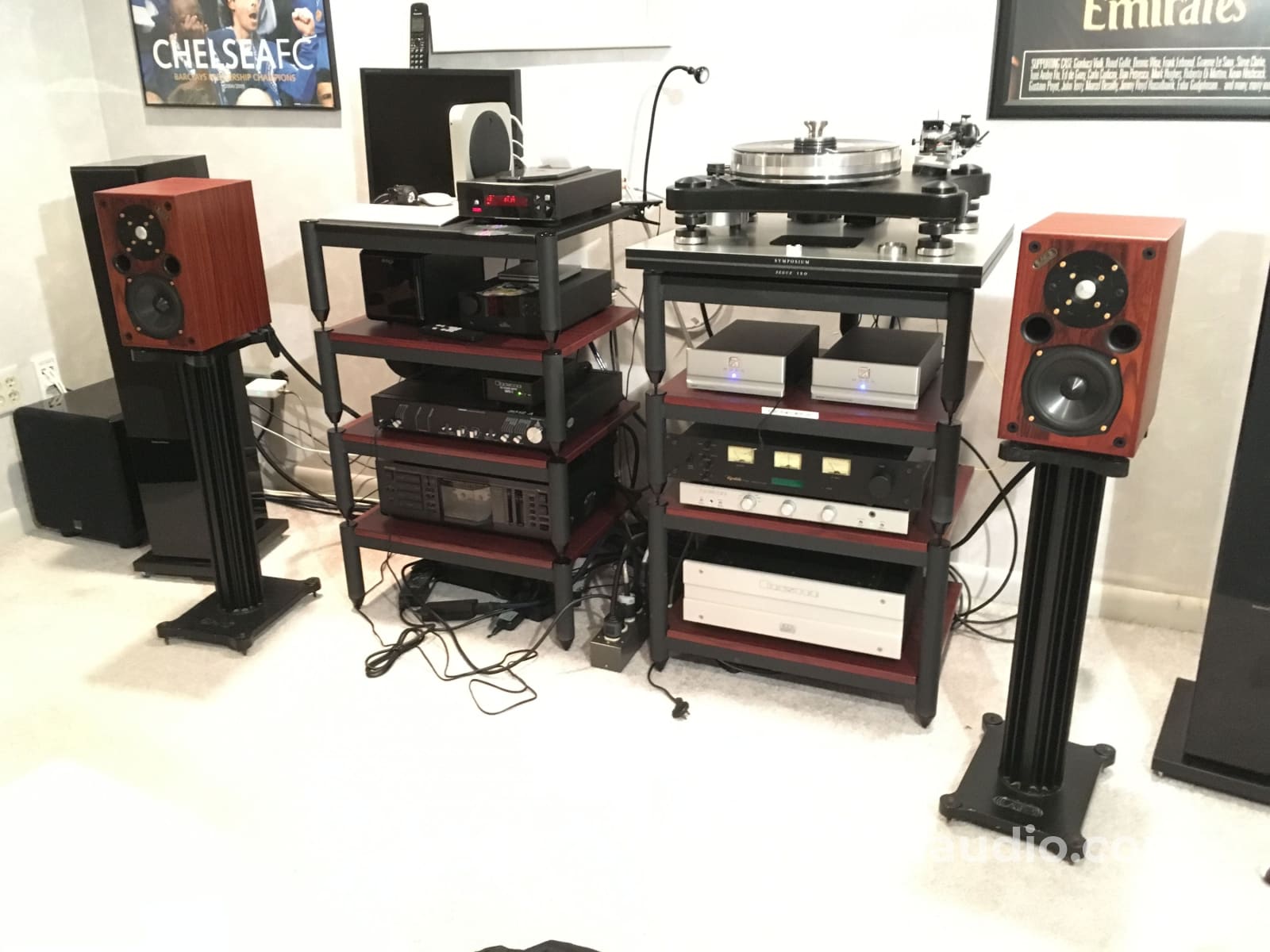 Acoustic Energy Ae-1 Speakers With Matching Stands