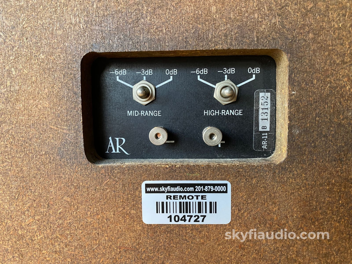 Acoustic Research Ar-11 Vintage Speakers - Refoamed W/Stands