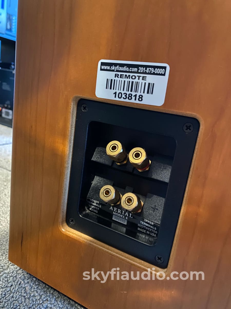 Aerial Acoustics Model 8 Loudspeakers Highly Reviewed Gorgeous Cherry Finish Speakers