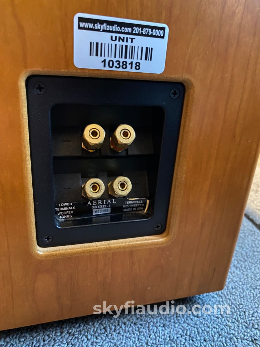 Aerial Acoustics Model 8 Loudspeakers Highly Reviewed Gorgeous Cherry Finish Speakers