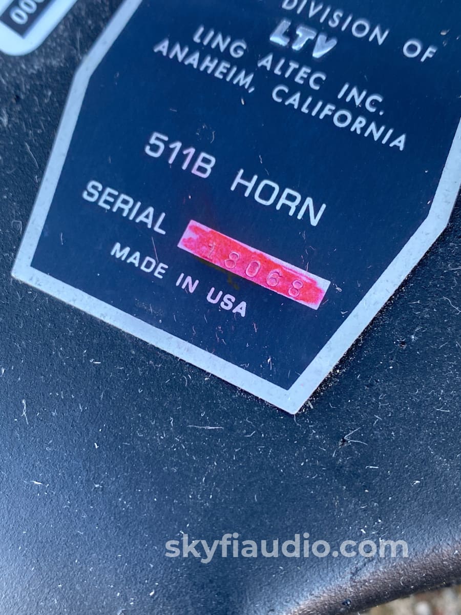 Altec Lansing - Rare Set Of 511B Horns Speakers