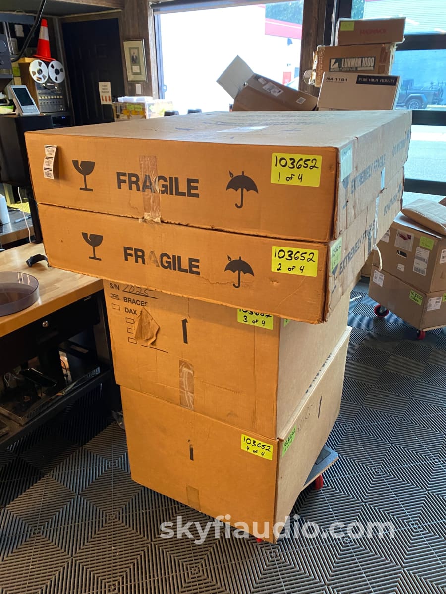 Apogee Stage Full Range Ribbon Speakers W/Matching Mini-Grand Subwoofers + Dax Crossover