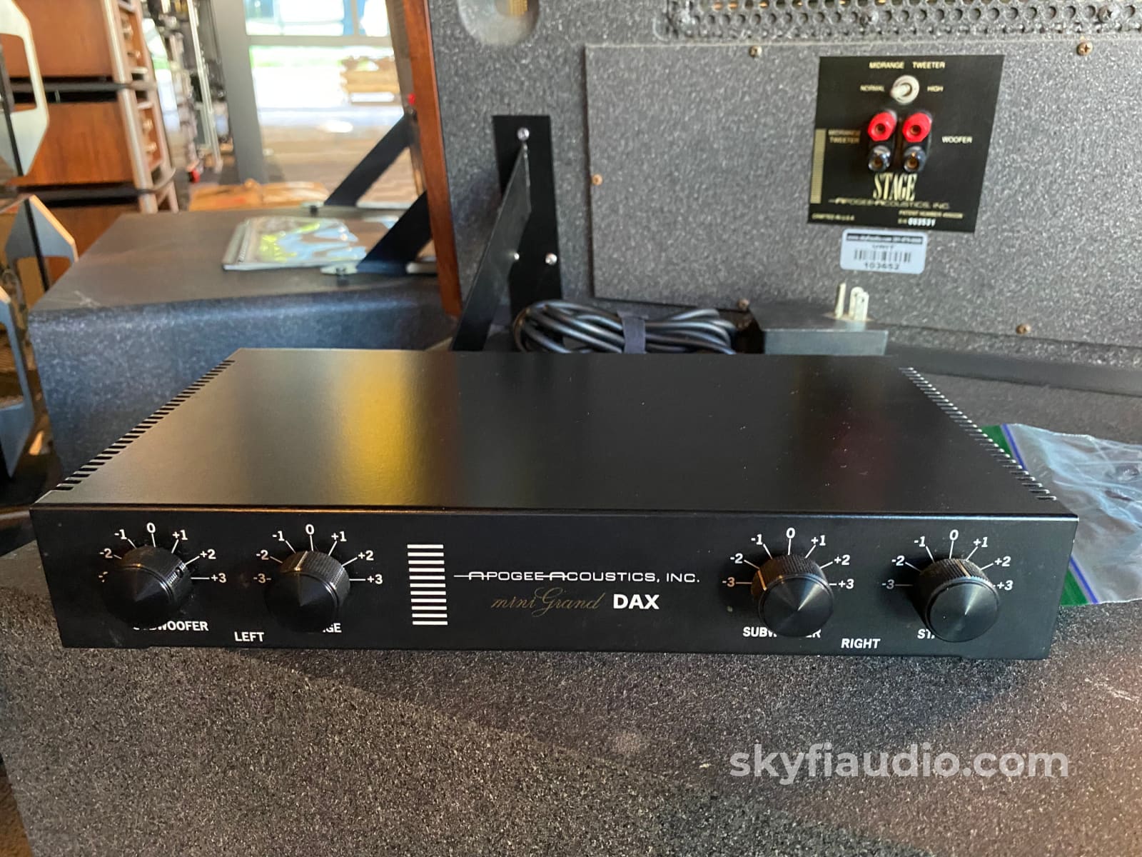 Apogee Stage Full Range Ribbon Speakers W/Matching Mini-Grand Subwoofers + Dax Crossover