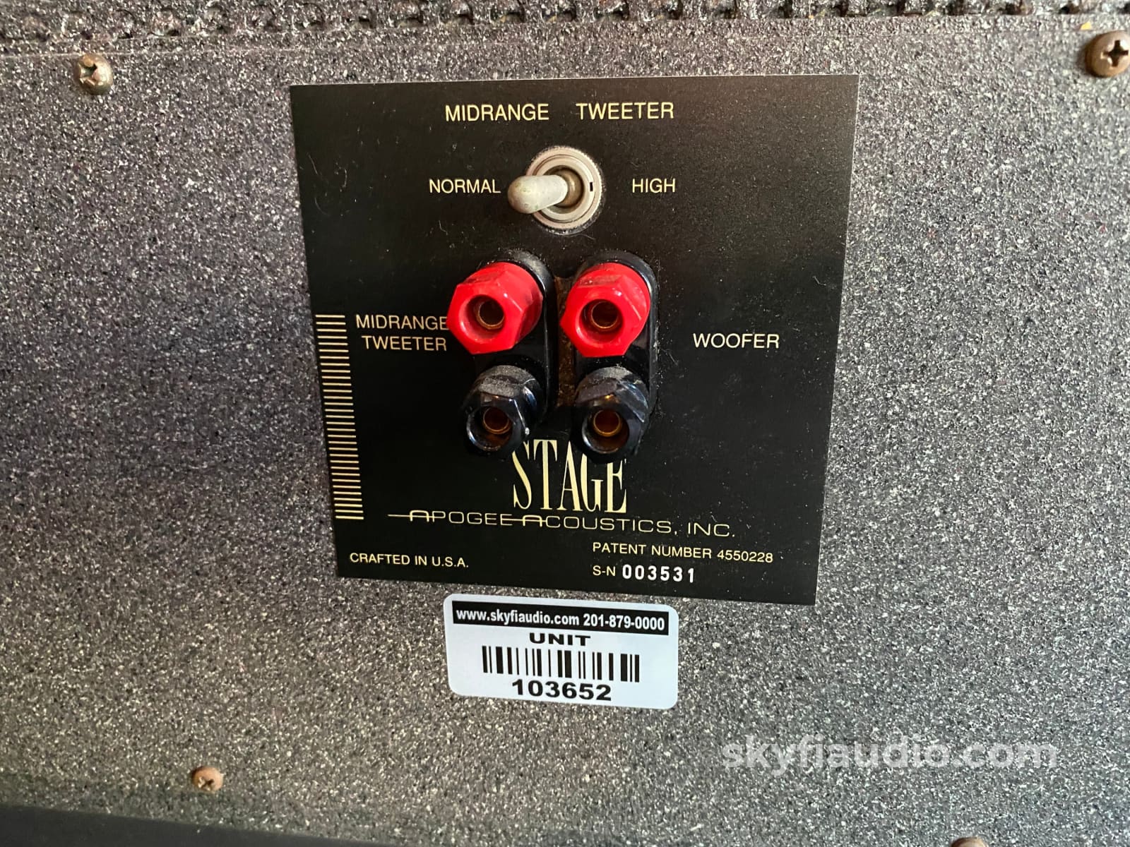 Apogee Stage Full Range Ribbon Speakers W/Matching Mini-Grand Subwoofers + Dax Crossover