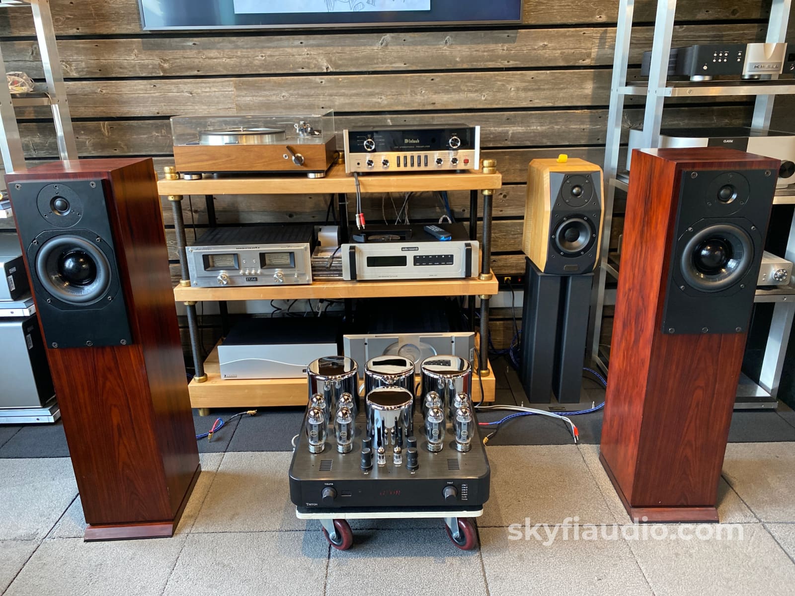 Atc Scm 20T Speakers In Red Mahogany