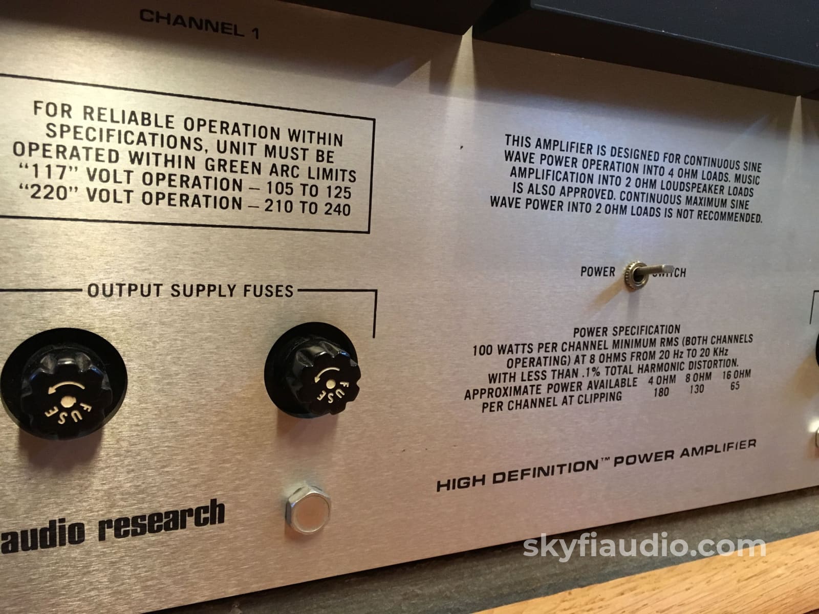 Audio Research D-110 Solid State Amplifier