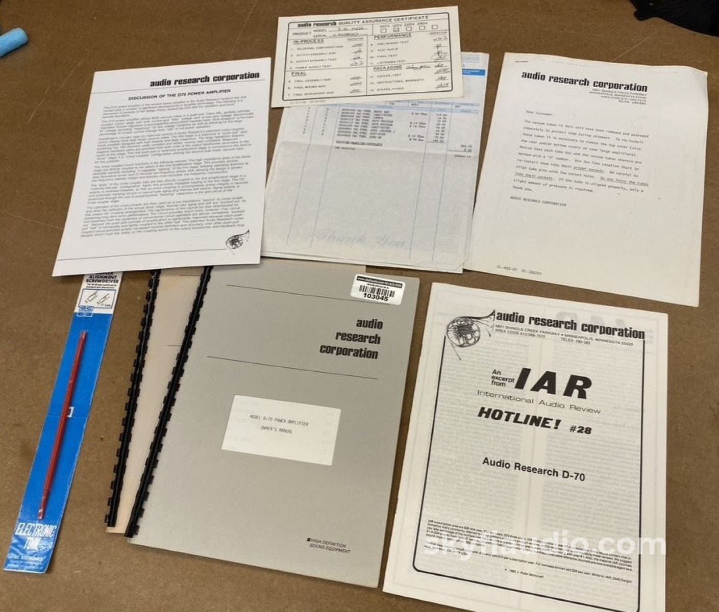 Audio Research D70 Mkii Tube Amplifier - Complete Set