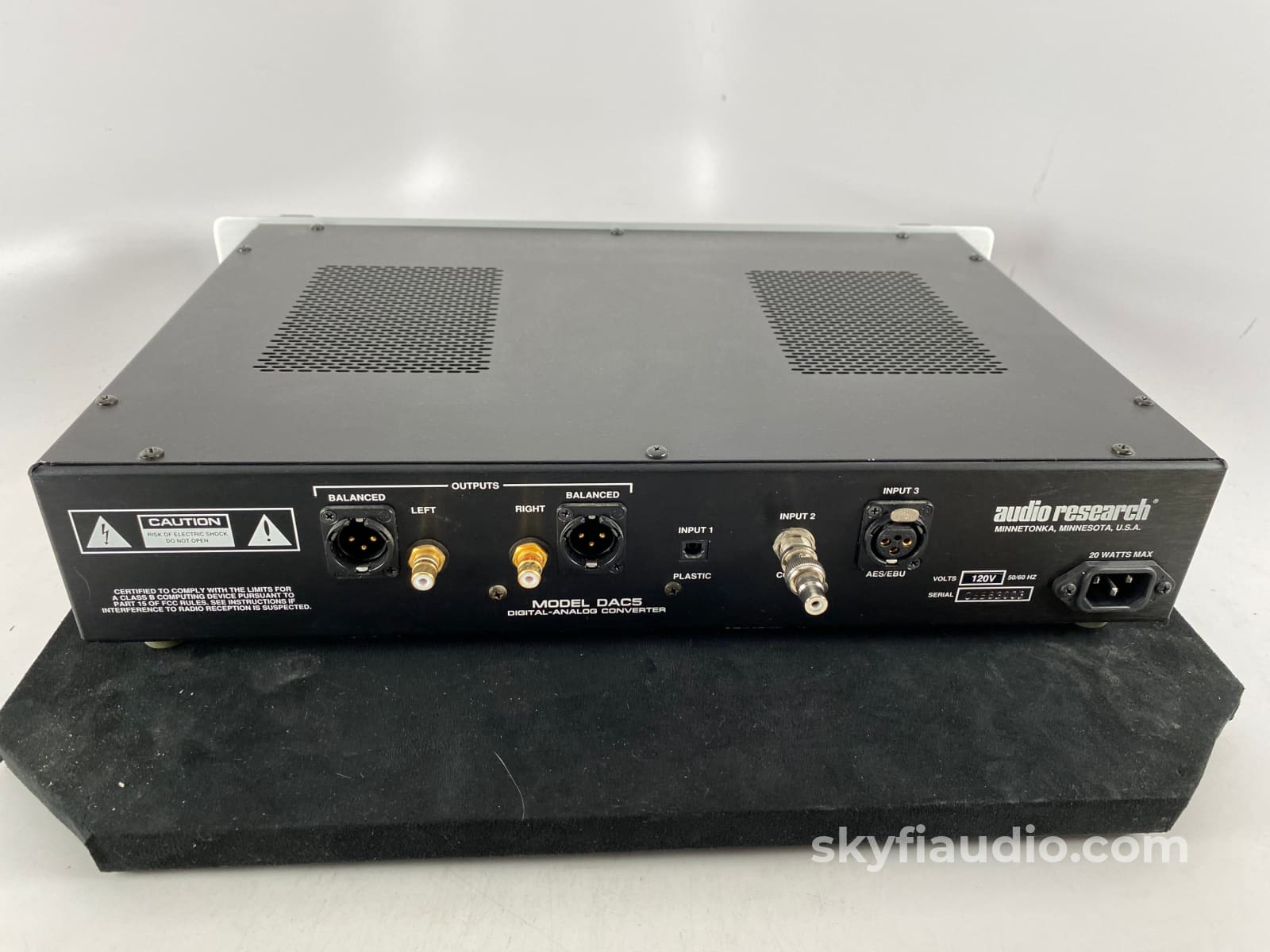 Audio Research Model Dac5 Digital To Analog Converter 20-Bit Resolution Cd +