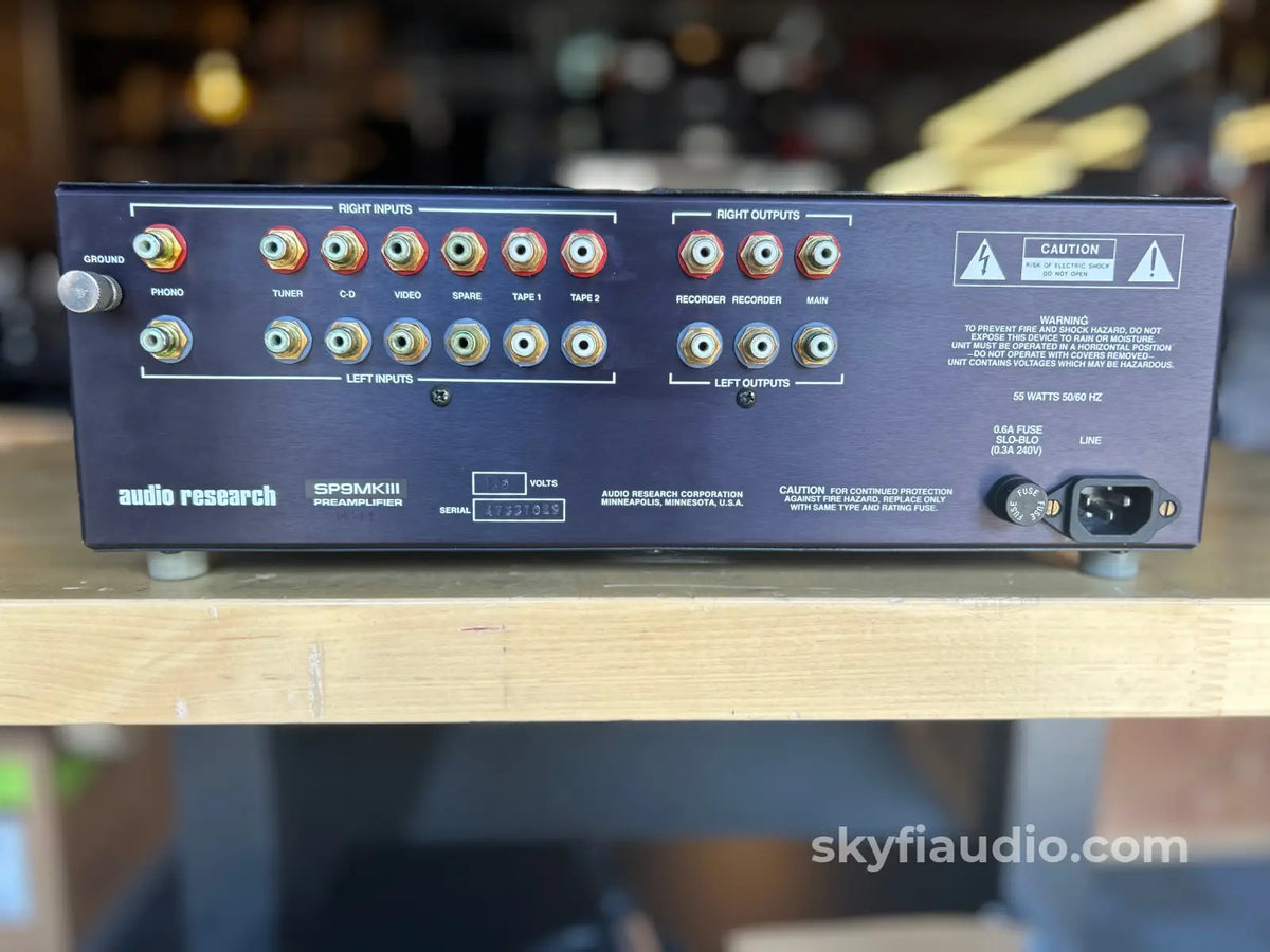 Audio Research Sp9 Mkiii Tube Preamp With Phono Preamplifier