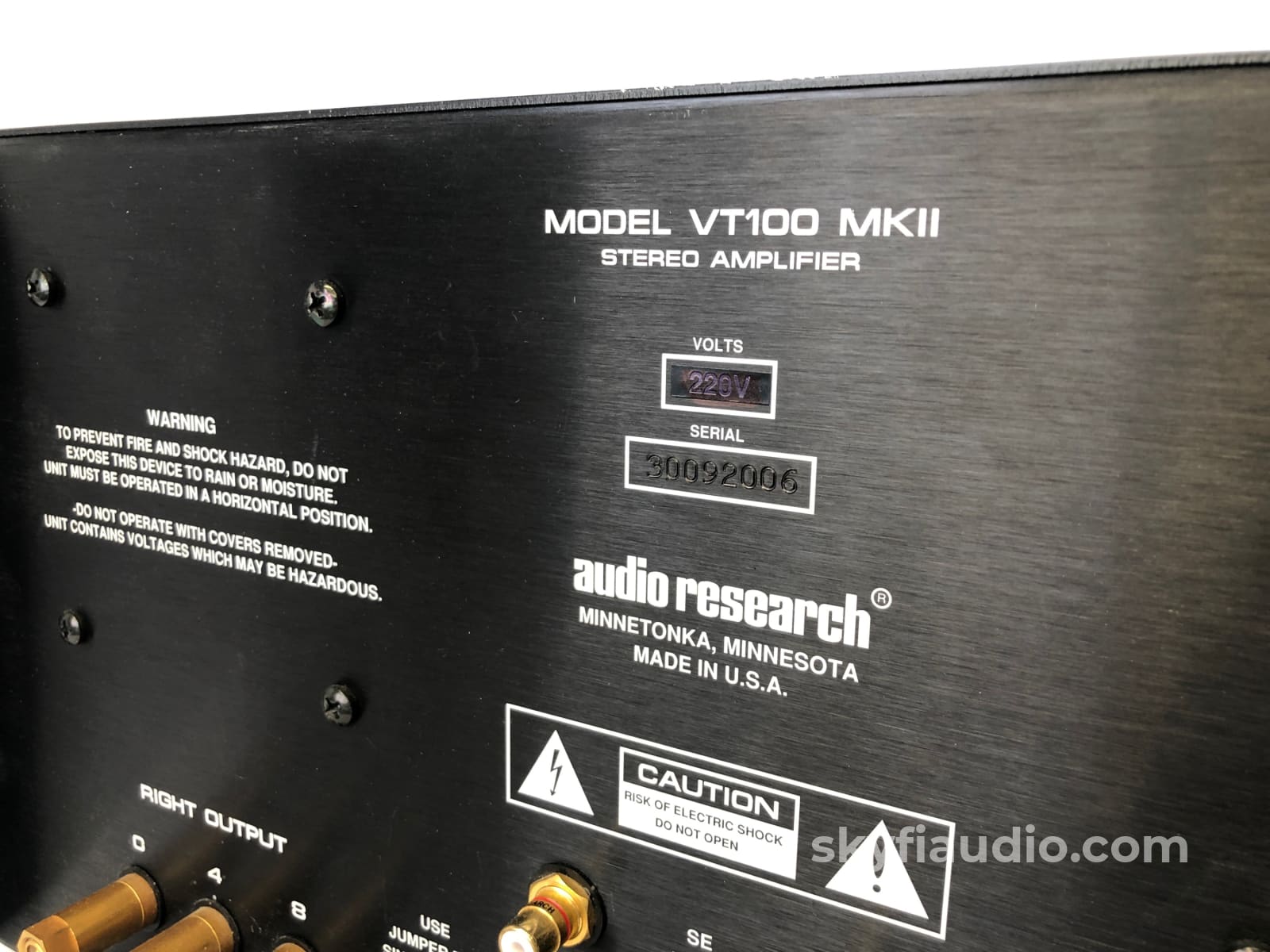 Audio Research Vt100 Mkii Vintage 100W Tube Amplifier - 110V/220V