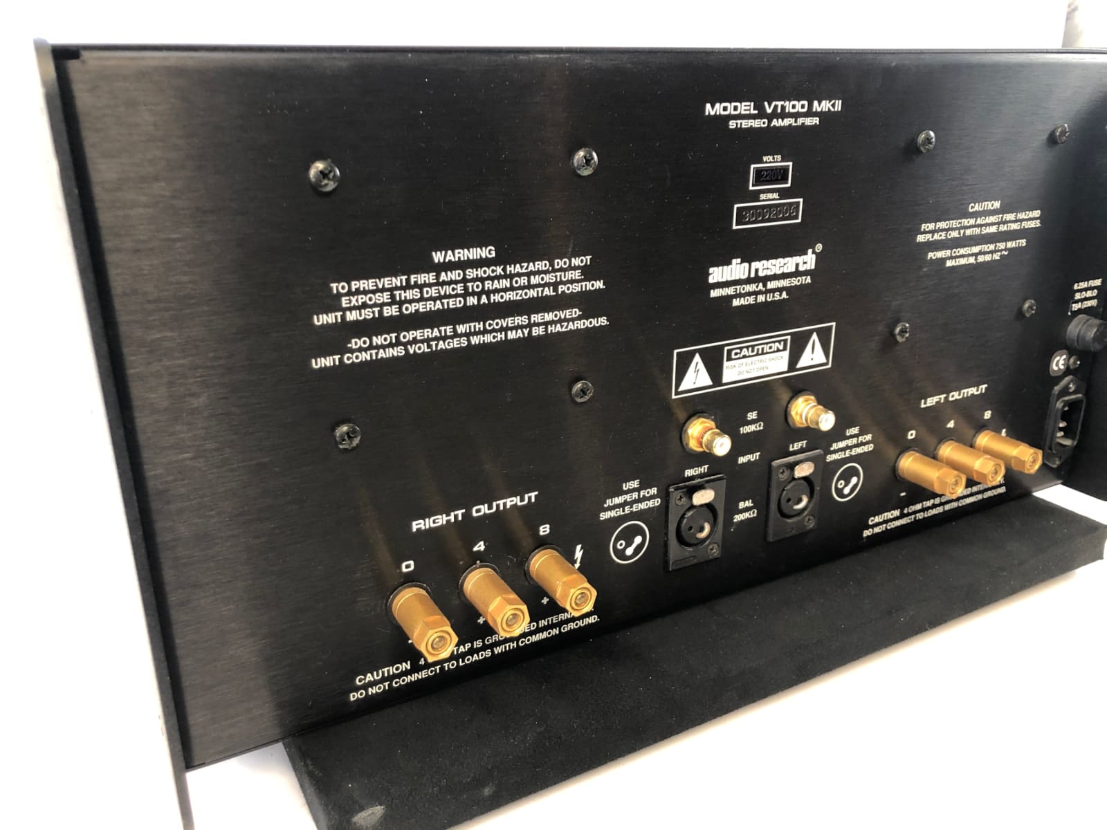 Audio Research Vt100 Mkii Vintage 100W Tube Amplifier - 110V/220V