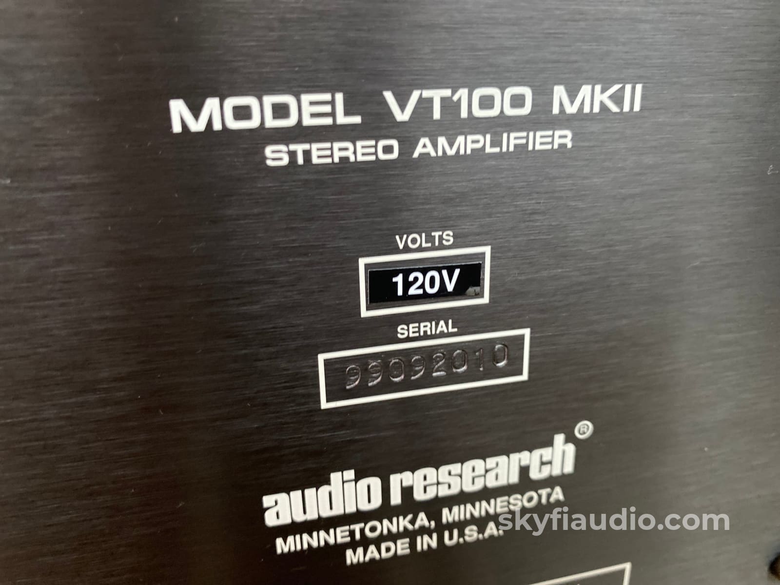 Audio Research Vt100 Mkii Vintage Tube Amplifier - Serviced